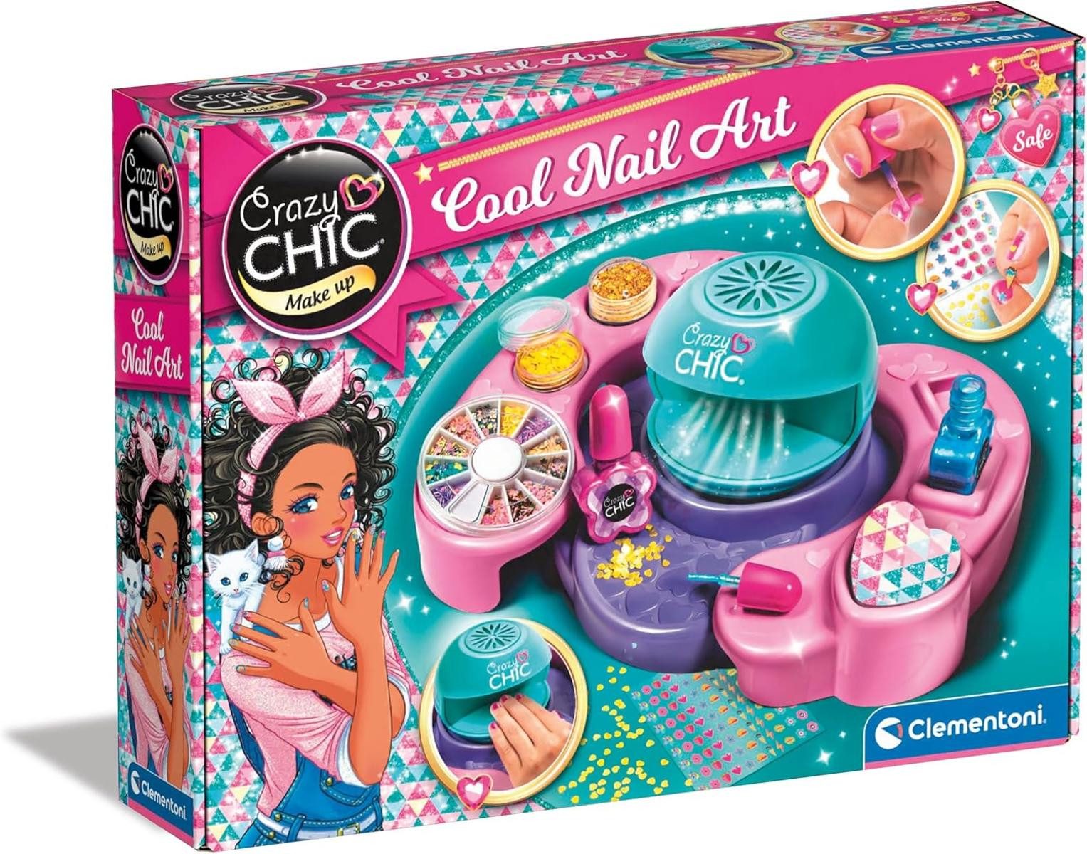 Clementoni® Maniküre-Pediküre-Set Clementoni Crazy Chic Cool Nail Art 18599 DIY Nageldesign-Set 6+