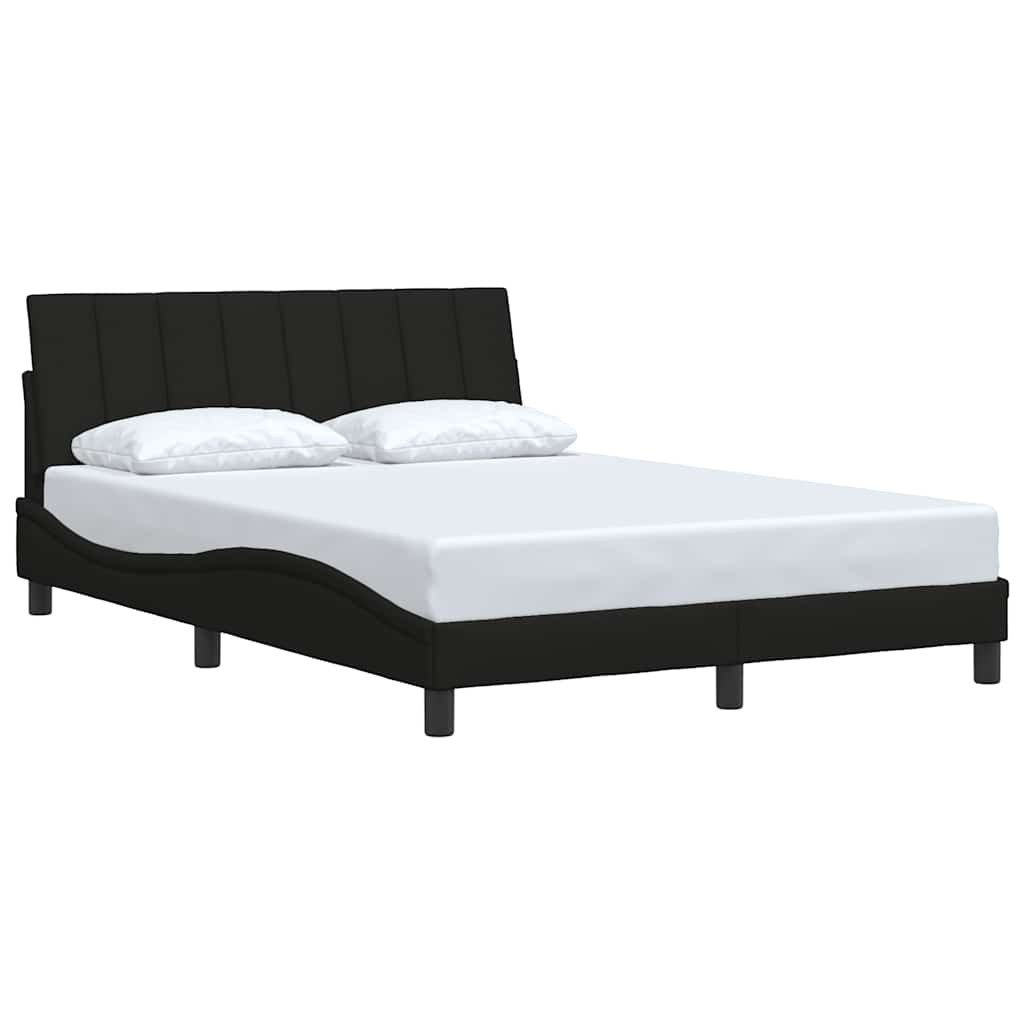 vidaXL Bett Bettgestell ohne Matratze "Hanko" Schwarz 140x200 cm Stoff