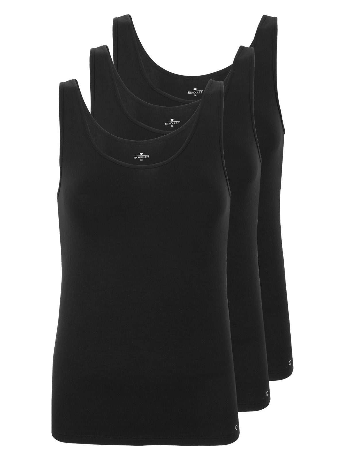 Achseltop 3er Pack Damen Achseltop Viskose