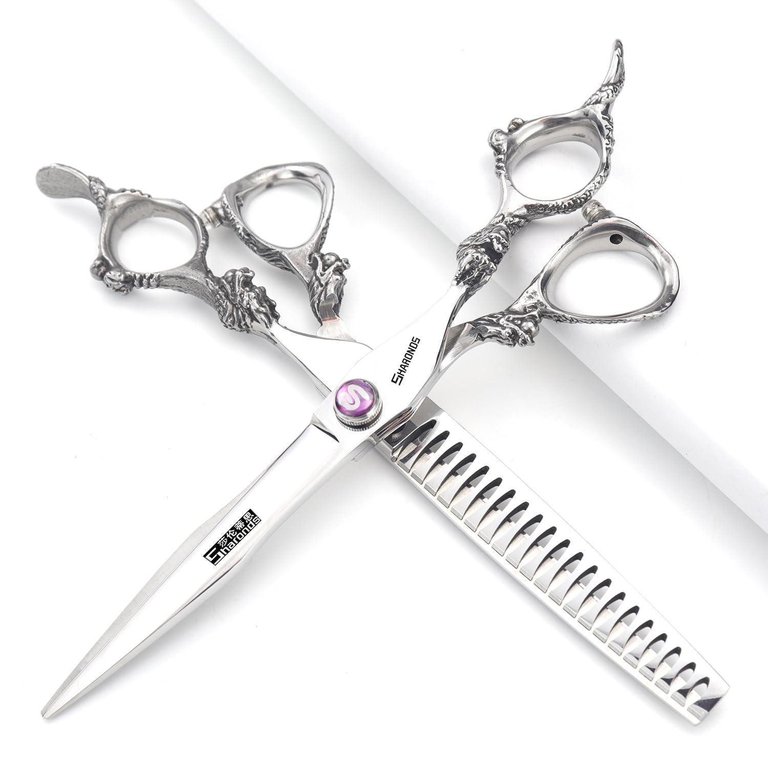 LuxusKollektion Scheren-Set Haarschere Set 7 Zoll 2er-Pack