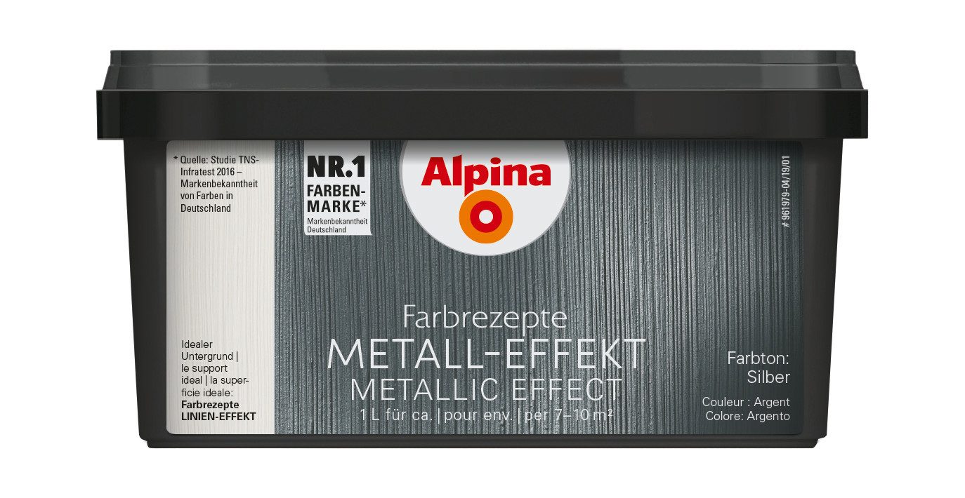 Alpina Wandfarbe Farbrezepte METALL-EFFEKT 1 Liter