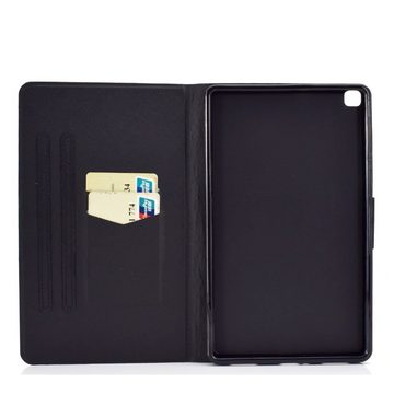 Wigento Tablet-Hülle Für Samsung Galaxy Tab A7 T500 / T505 2020 Motiv 58 Tablet Tasche Kunst Leder Hülle Etuis
