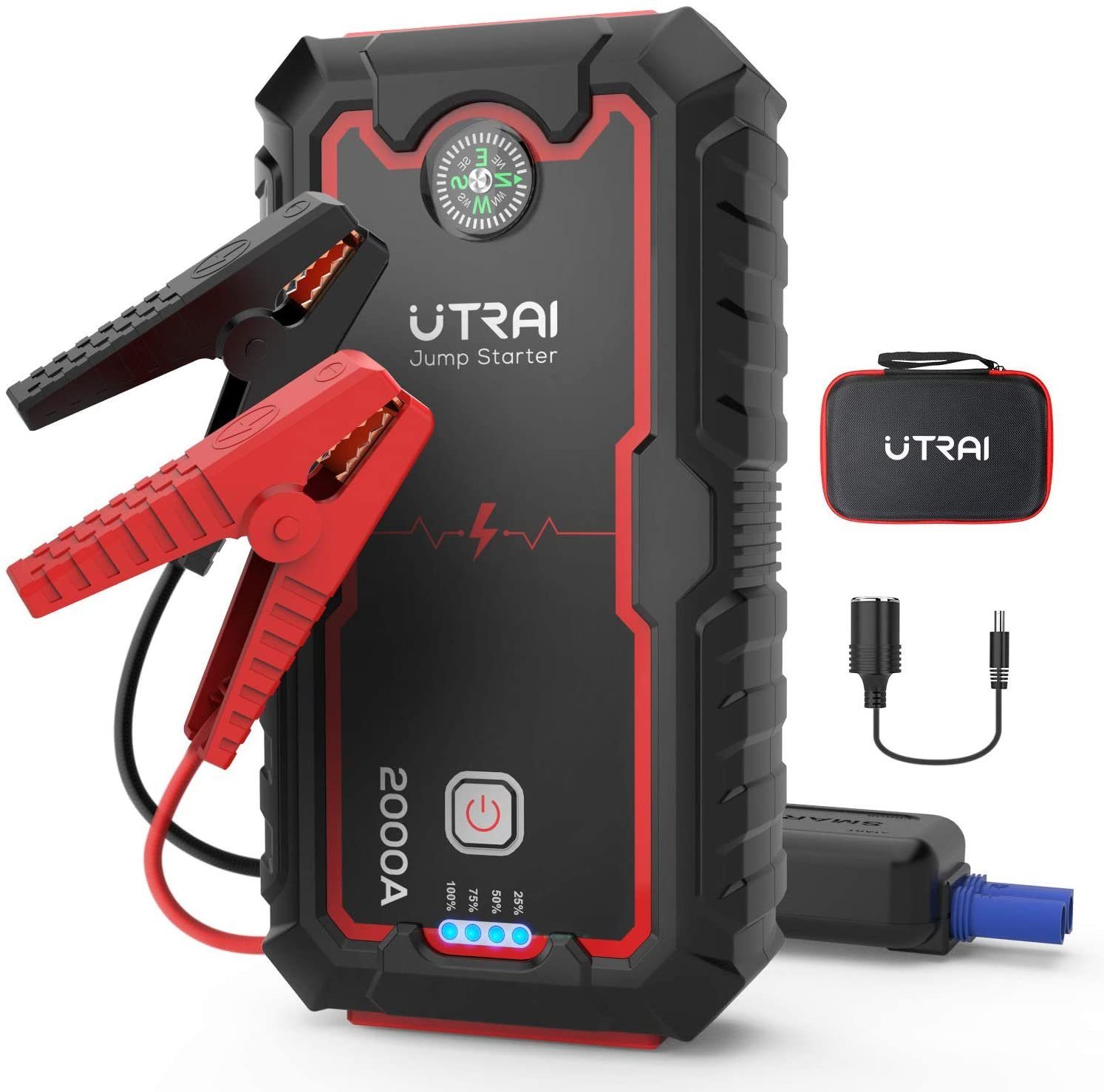 Einhell Jump-Start Powerbank CE-JS 18 rot/schwarz, Starthilfe für Benziner  und Diesel