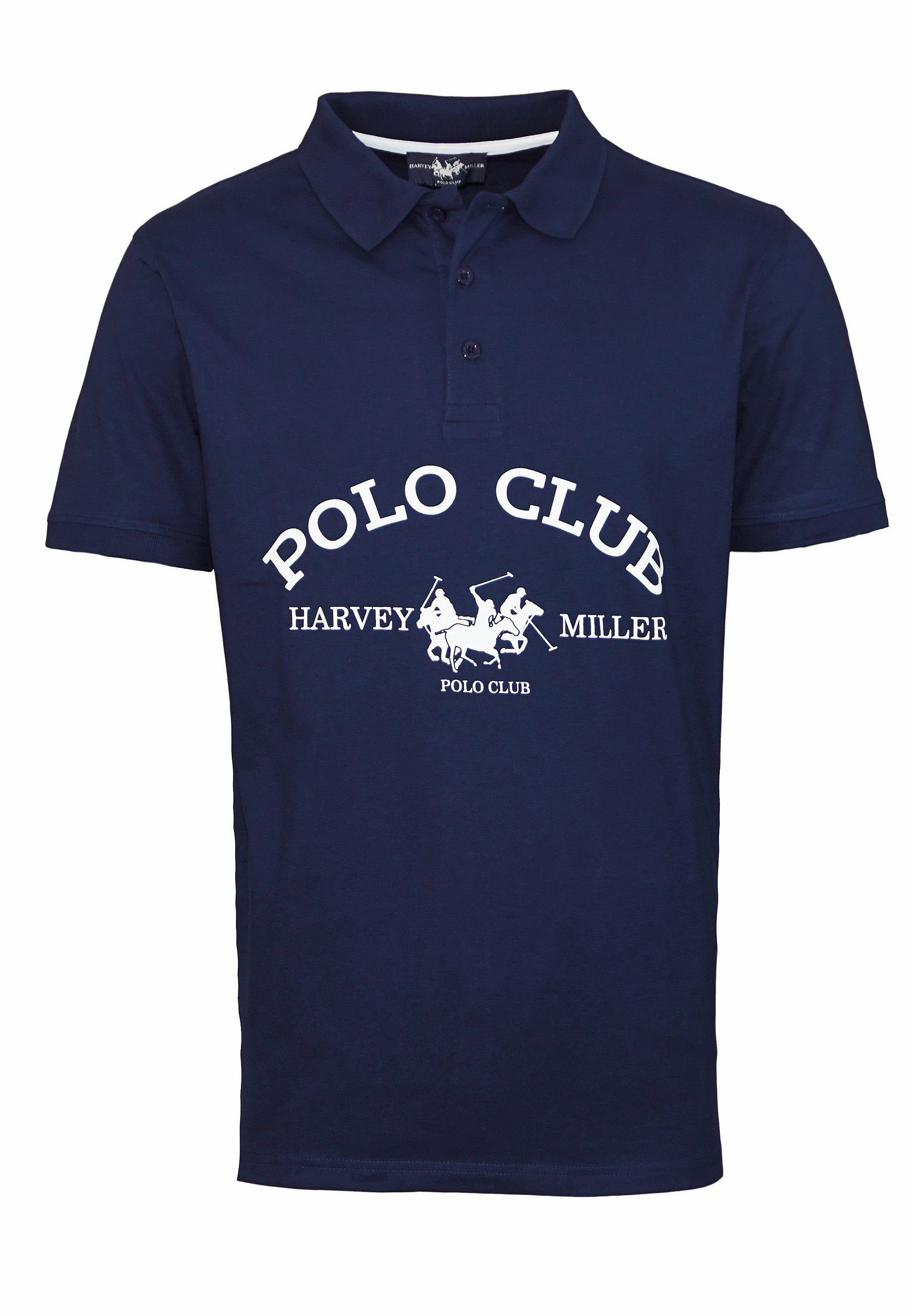 Harvey Miller Poloshirt Jersey (1-tlg) Shirt Polo Club dunkelblau Poloshirt