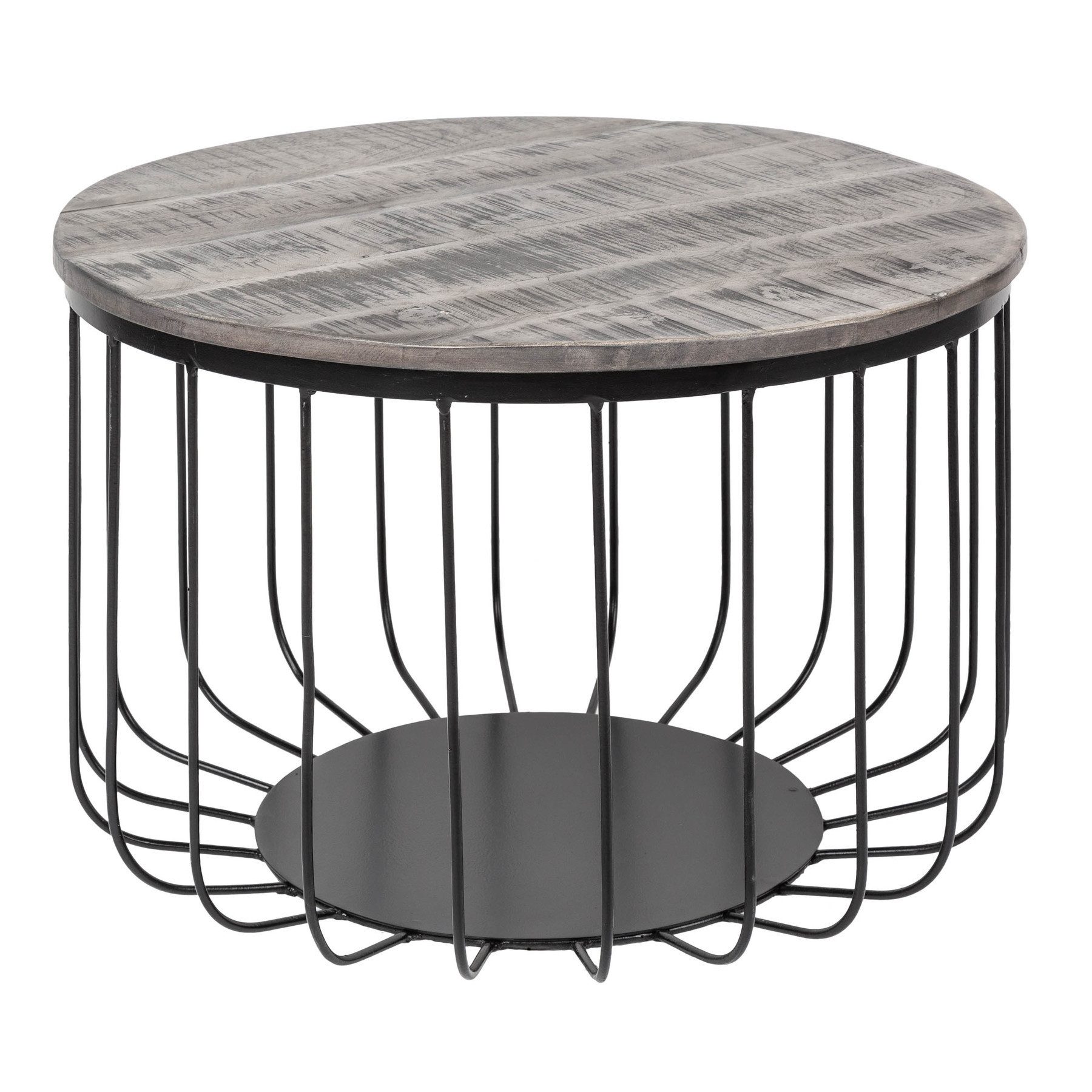 riess-ambiente Couchtisch FACTORY LOFT Ø60cm grau / schwarz (Einzelartikel, günstig online kaufen