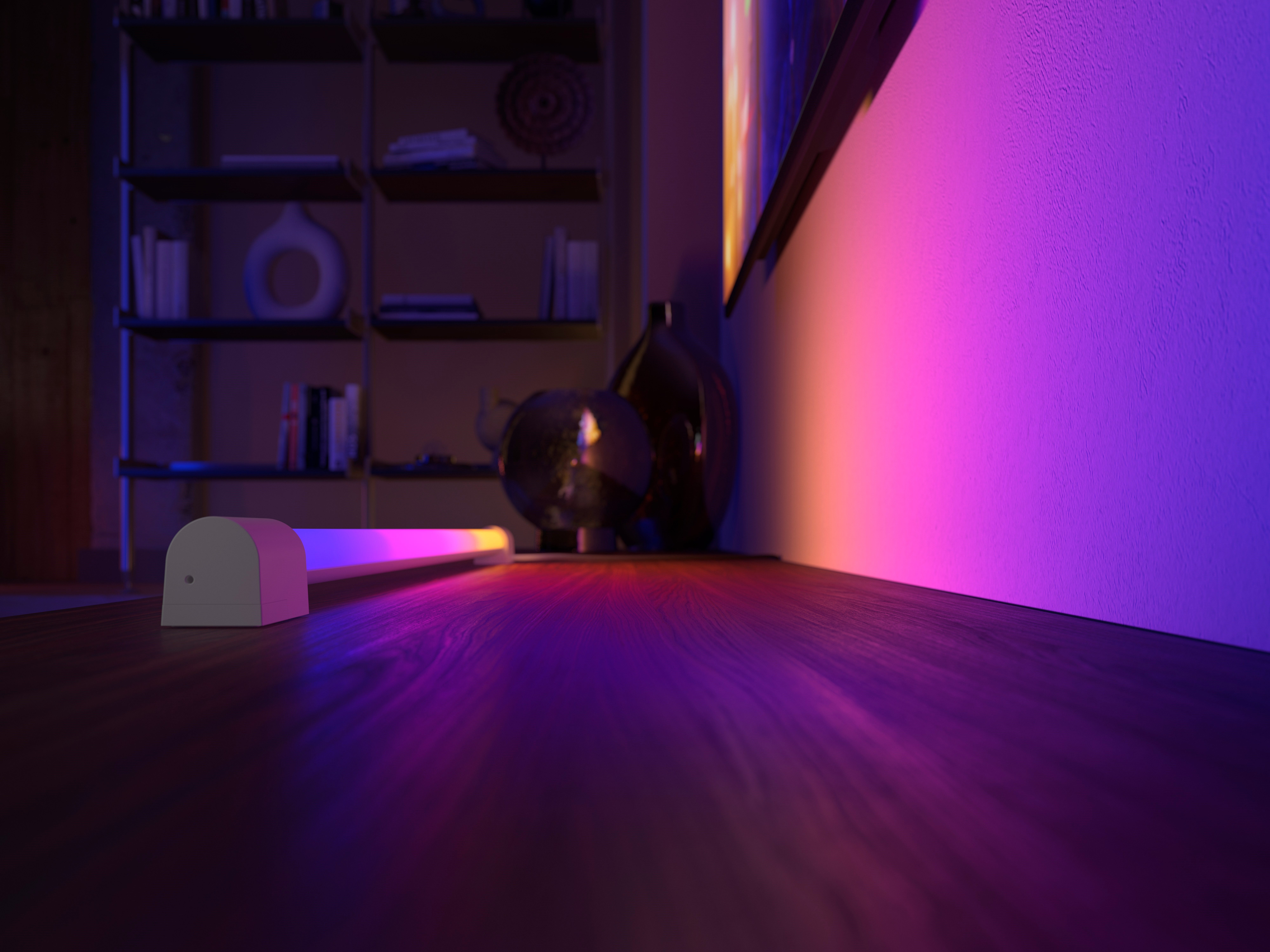 Philips Hue LED Lichtleiste Play Gradient Light Tube 125cm, Abschaltautomatik, Bluetooth, CCT - über Fernbedienung, Dimmfunktion, Farbsteuerung, Farbwechsel, Le – Bild 4 von 5