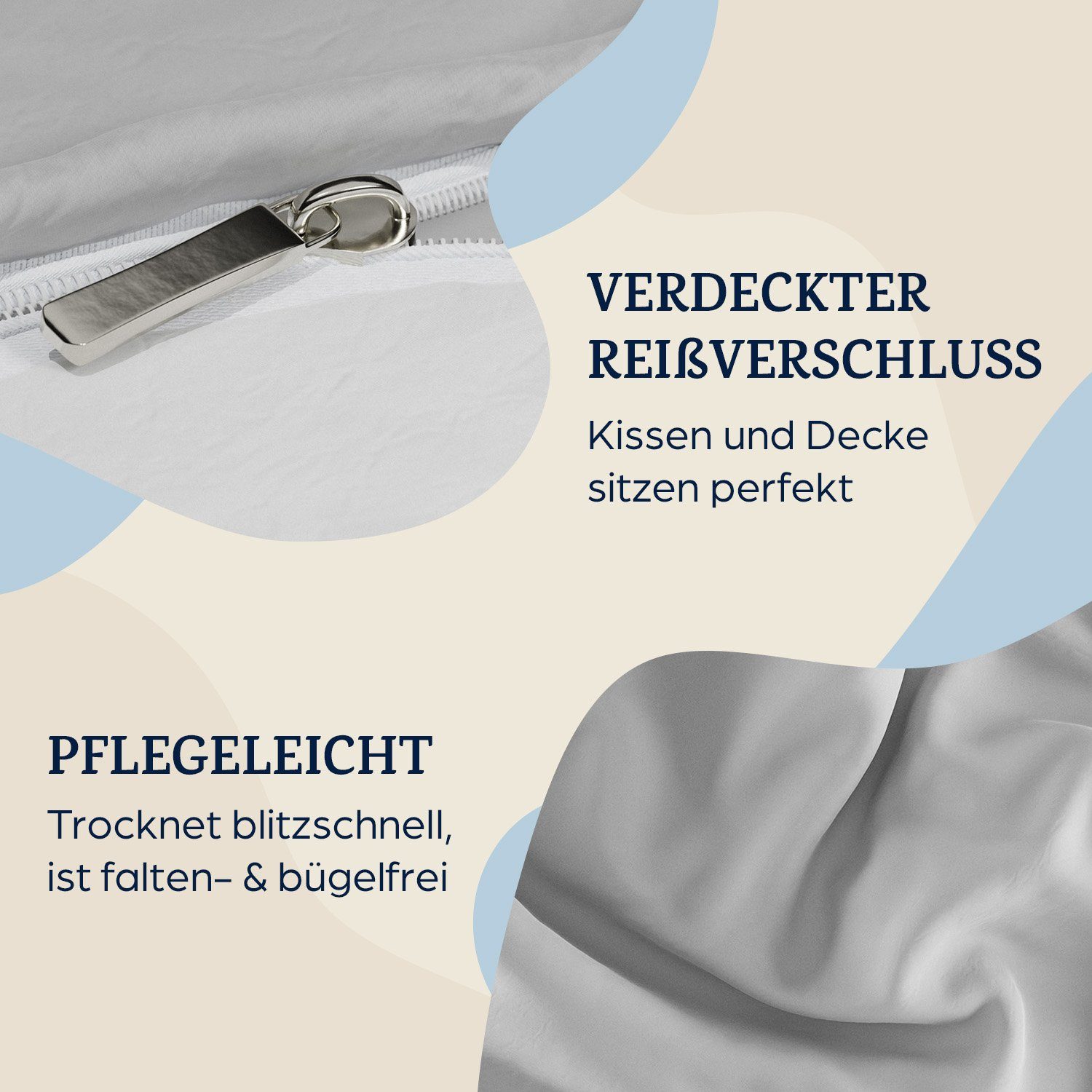 sleepwise Bettwäsche Soft Wonder-Edition Bettwäsche, Mikrofaser-Fleece, 2 teilig, Mikrofaser Bettbezug Set mit Kissenbezug Kissen Hüllen Bettzeug