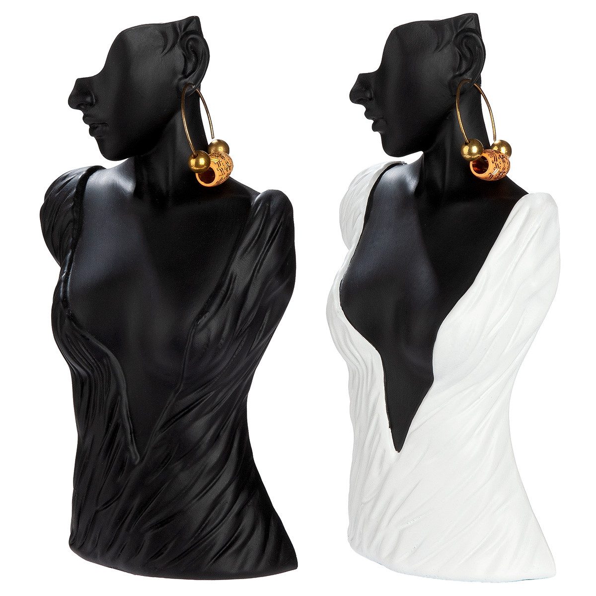 MF Dekofigur Dekofigur Frauenbüste Cleo modernes Wohnaccessoire 2er Set (2 St)