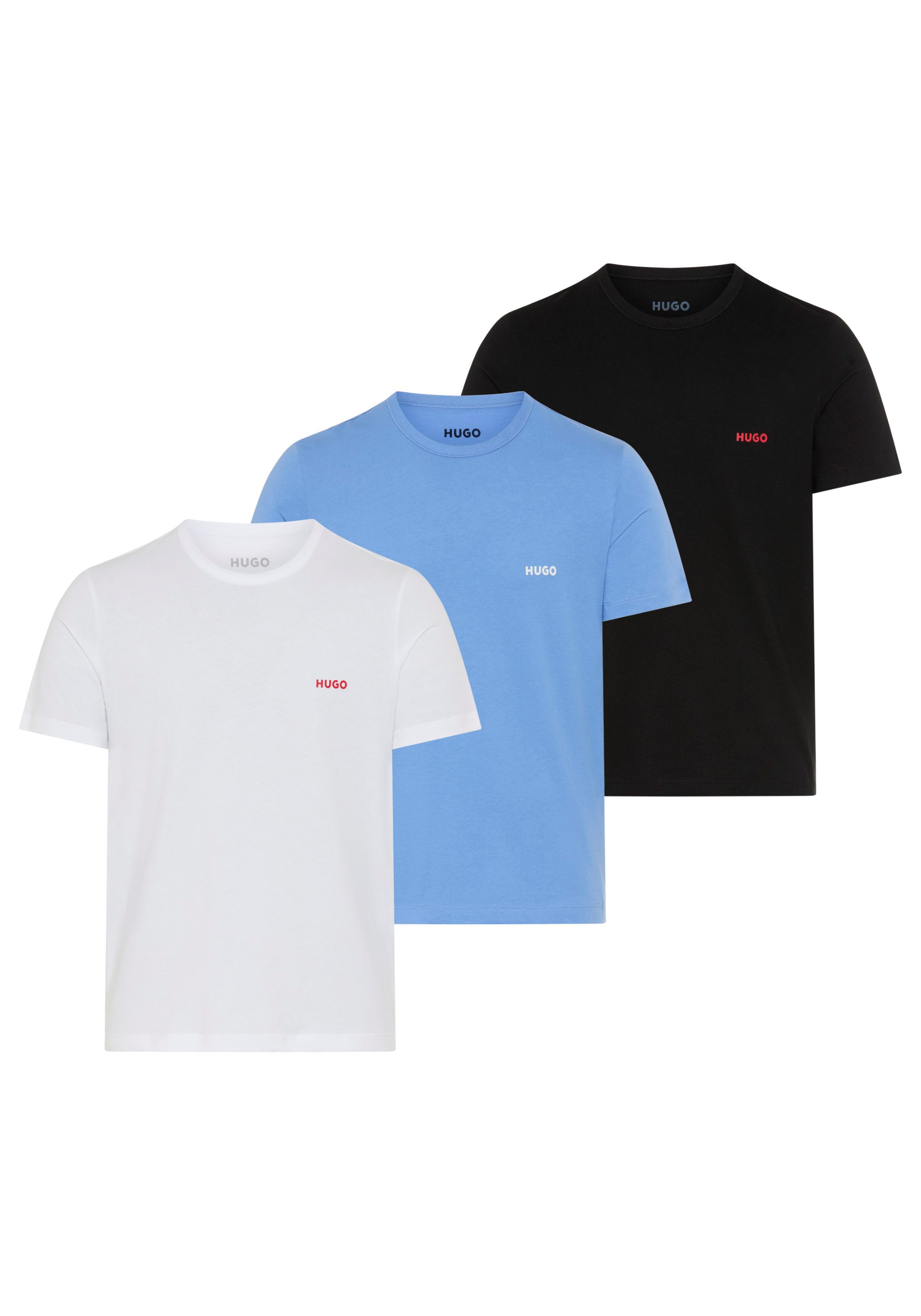 HUGO T-Shirt RN TRIPL (Packung, 3-tlg) mit Rundhalsausschnitt