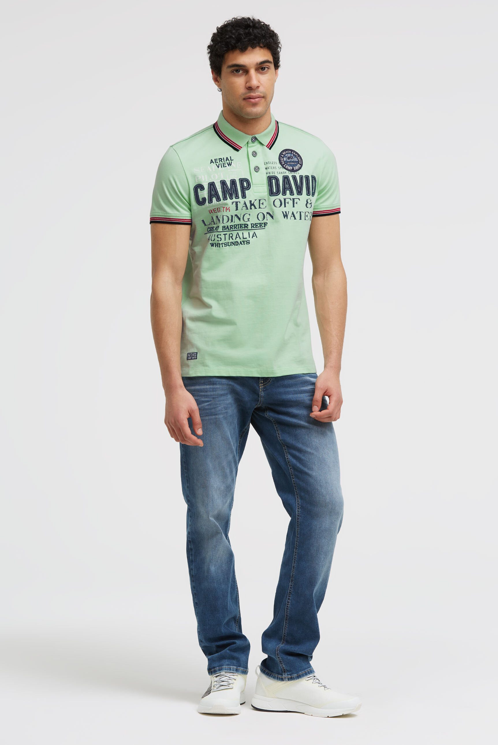 CAMP DAVID Poloshirt aus Baumwolle