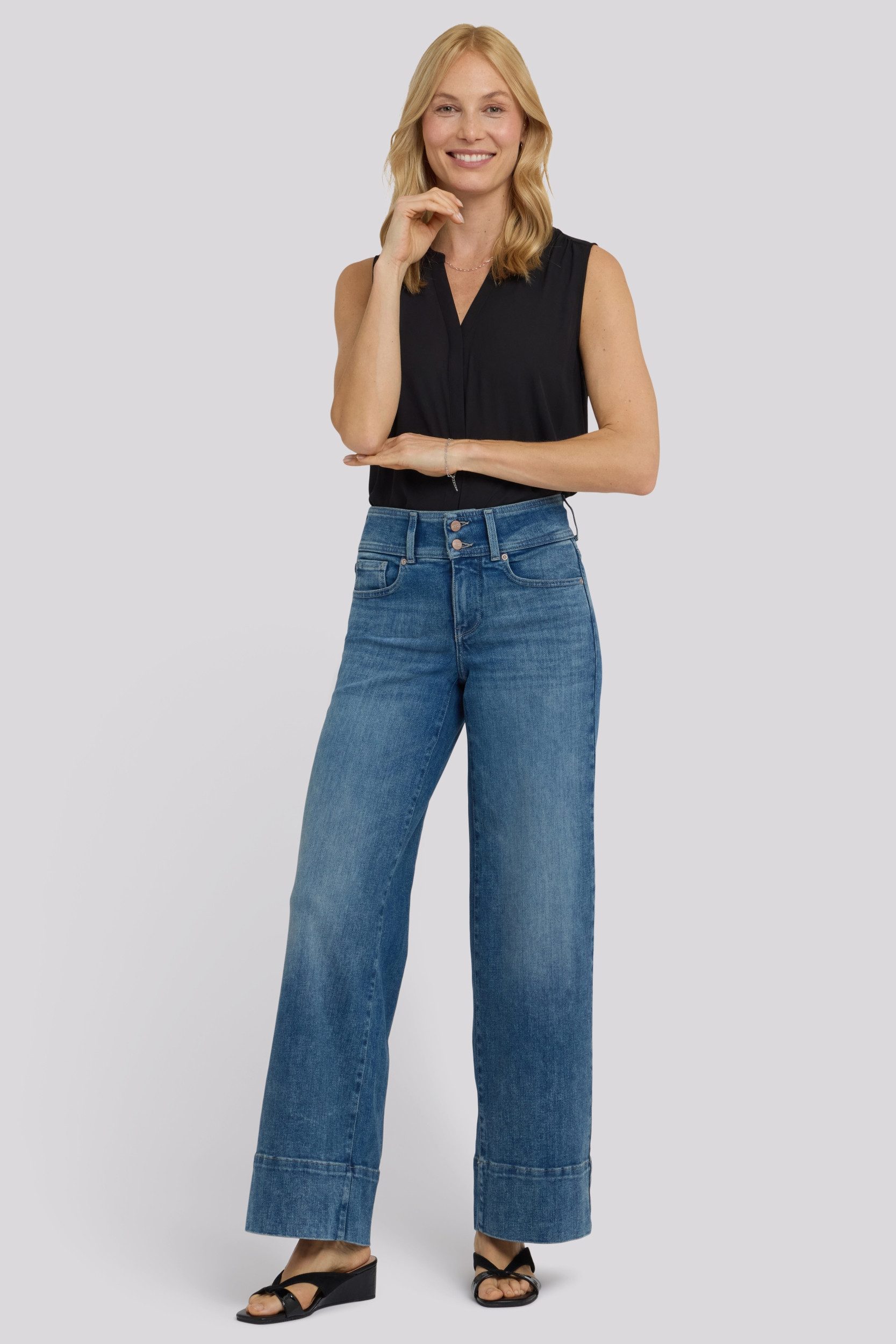 NYDJ Weite Jeans Teresa Wide Leg Jeans aus Re-New Denim