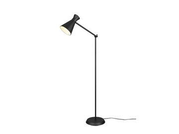 meineWunschleuchte LED Stehlampe, Dimmfunktion, LED wechselbar, Warmweiß, Leselampe Ecke dimmbar, Designklassiker Industrial, Schwarz H: 150cm