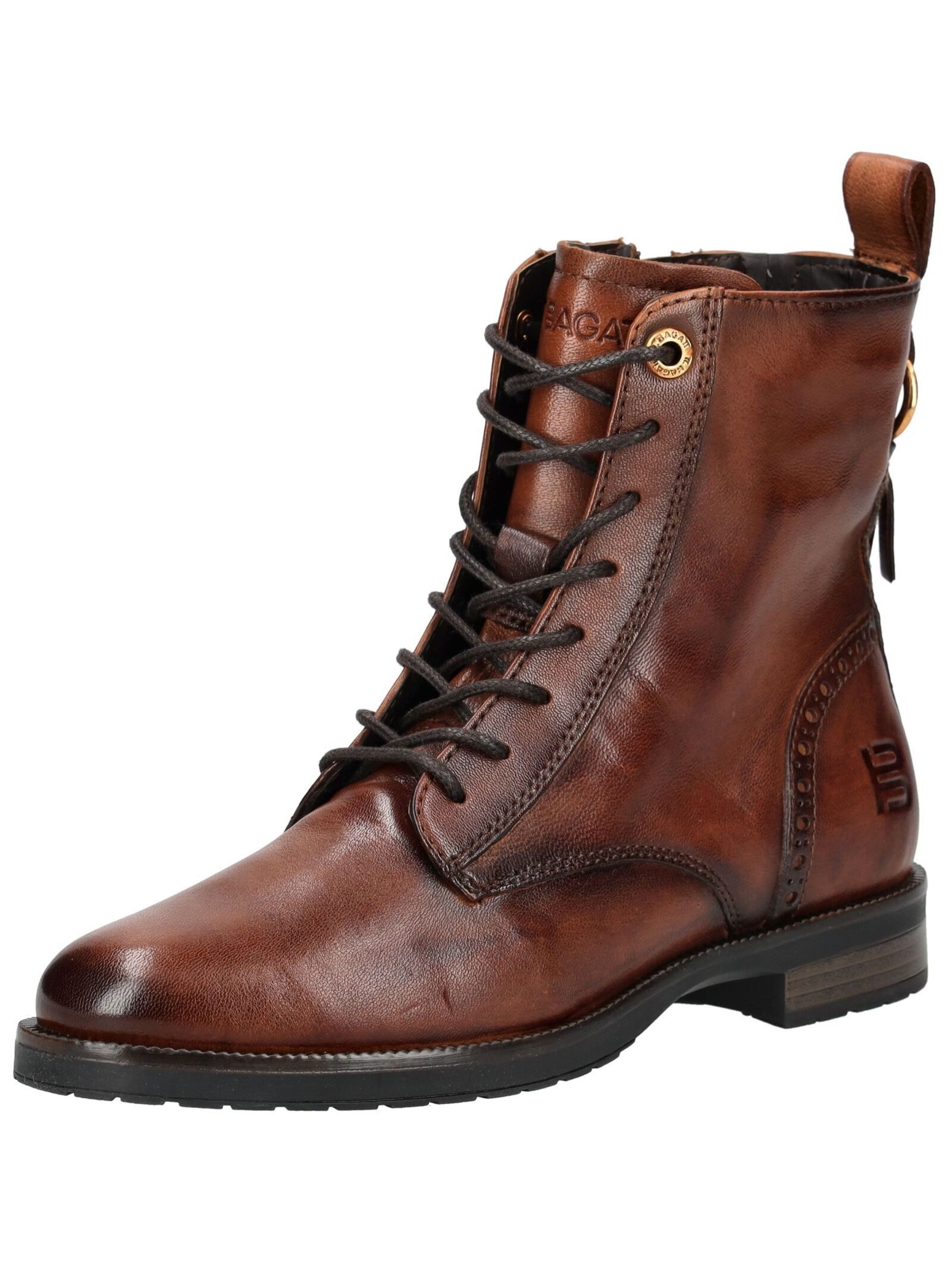 Stiefelette Leder . Schnürstiefelette