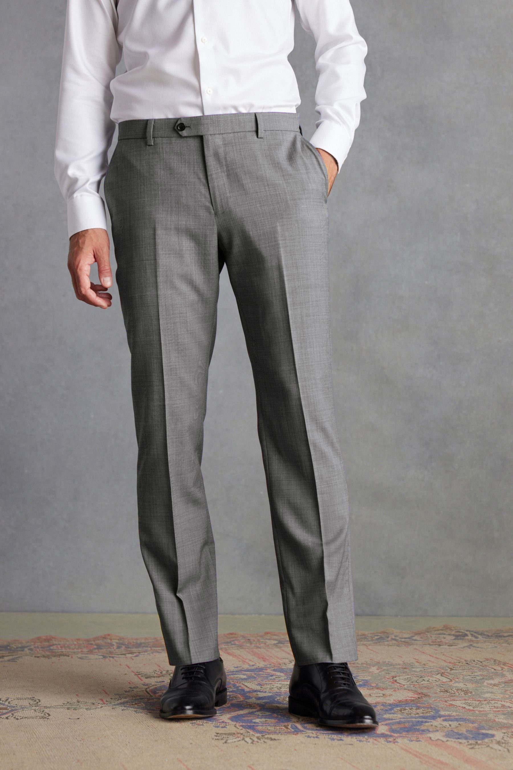 Next Grey Hose Fit: Tailored (1-tlg) im Signature Anzughose Wollanzug