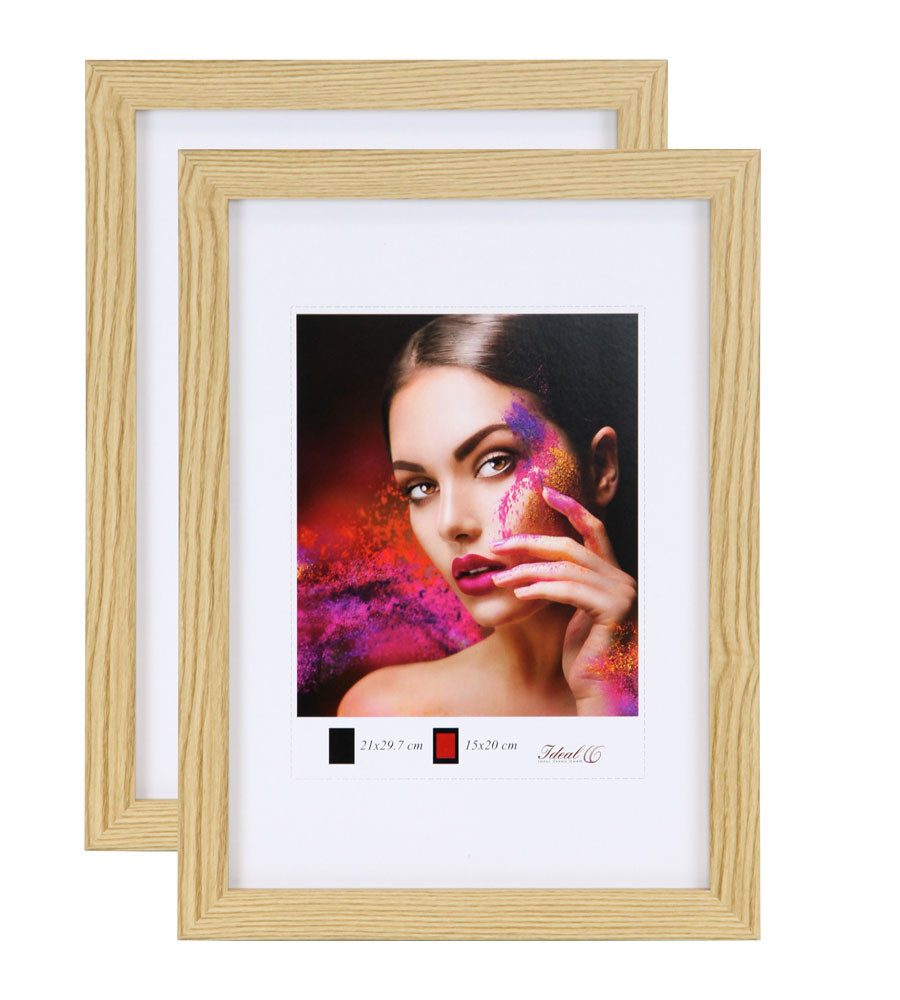 IDEAL TREND Bilderrahmen 2er 3er 5er Set Holz Bilderrahmen Lifestyle Plexi Foto Rahmen Collage
