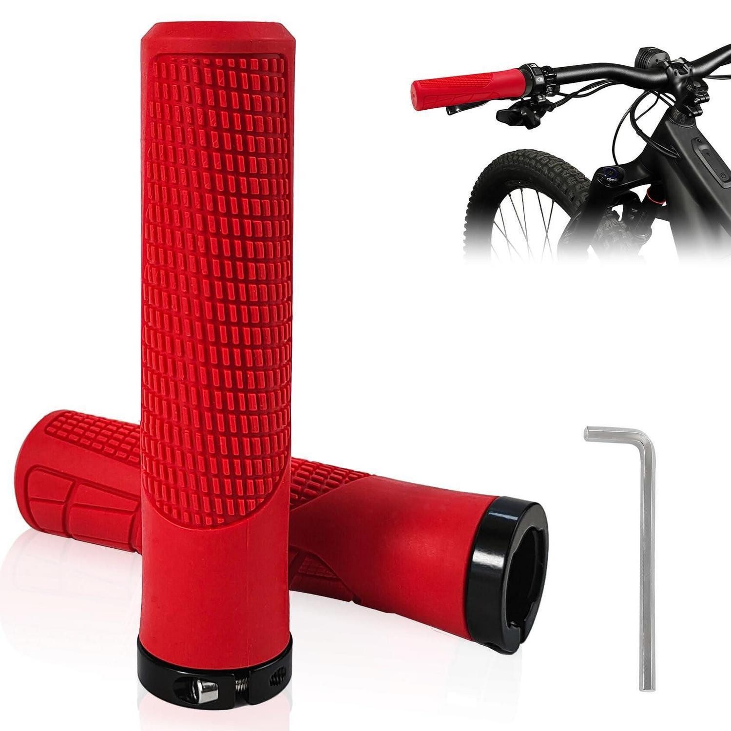 LuxusKollektion Fahrradlenker Fahrradgriffe 22mm Lenkergriffe MTB EBike Citybike Rot
