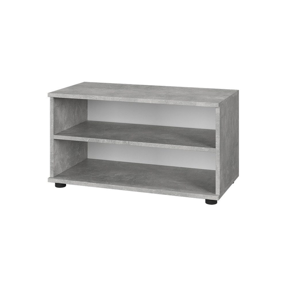 Vicco Bücherregal Berno, Beton, 70.8 x 38.9 cm mit 2 Fächern, 1-tlg.