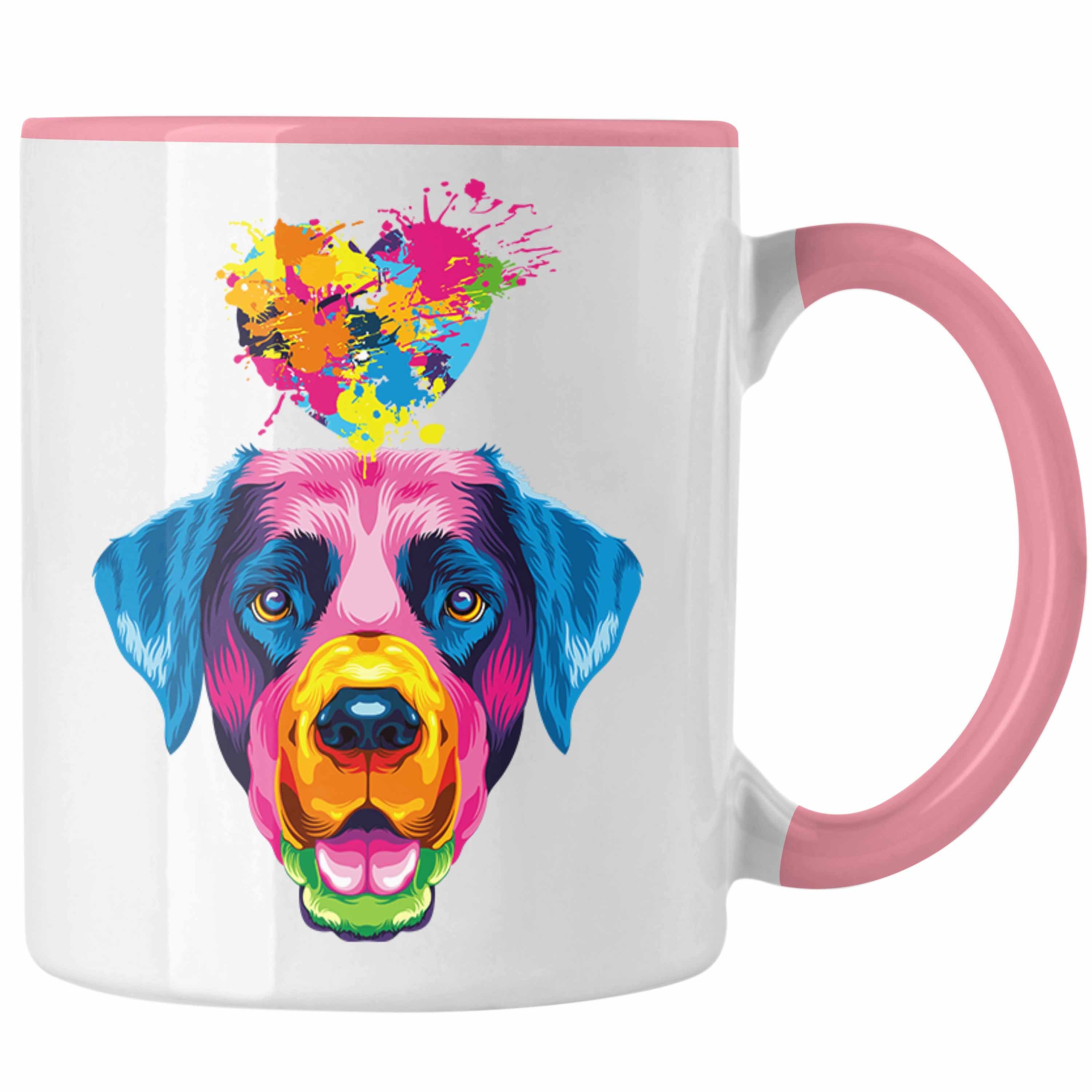 Trendation Tasse Labrador Herz Farbe Besitzer Tasse Geschenk Lustiger Spruch Geschenkid Rosa