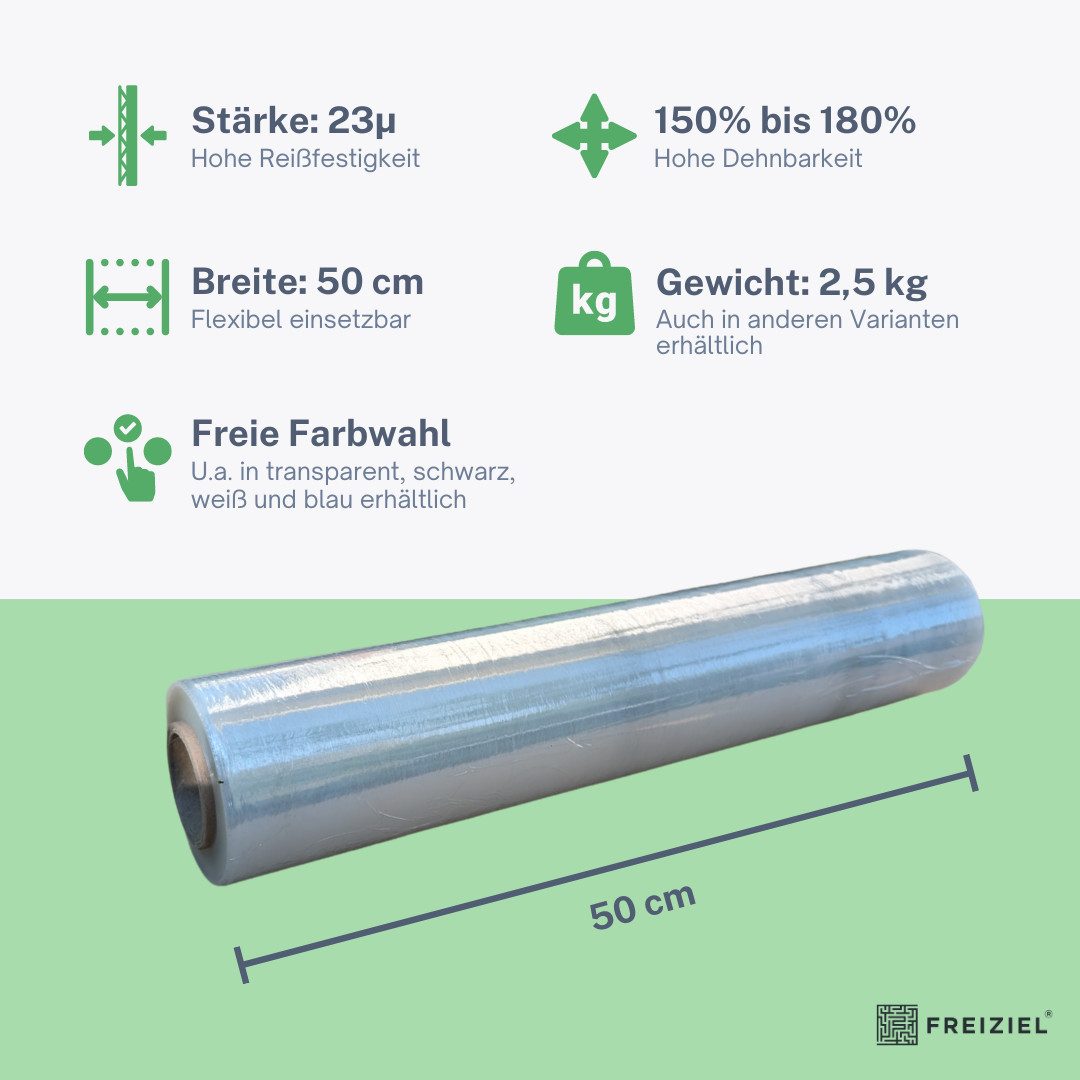 Freiziel Schutzfolie 6 x Stretchfolie 50cm 2,5kg 23my
