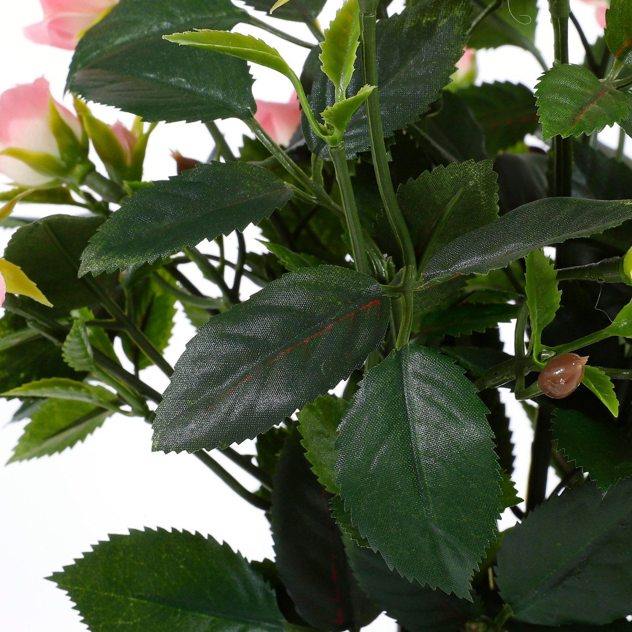 Kunstpflanze Mica künstlicher Rosenstrauch rosa im Blumentopf, Mica Decorations – Bild 5 von 5