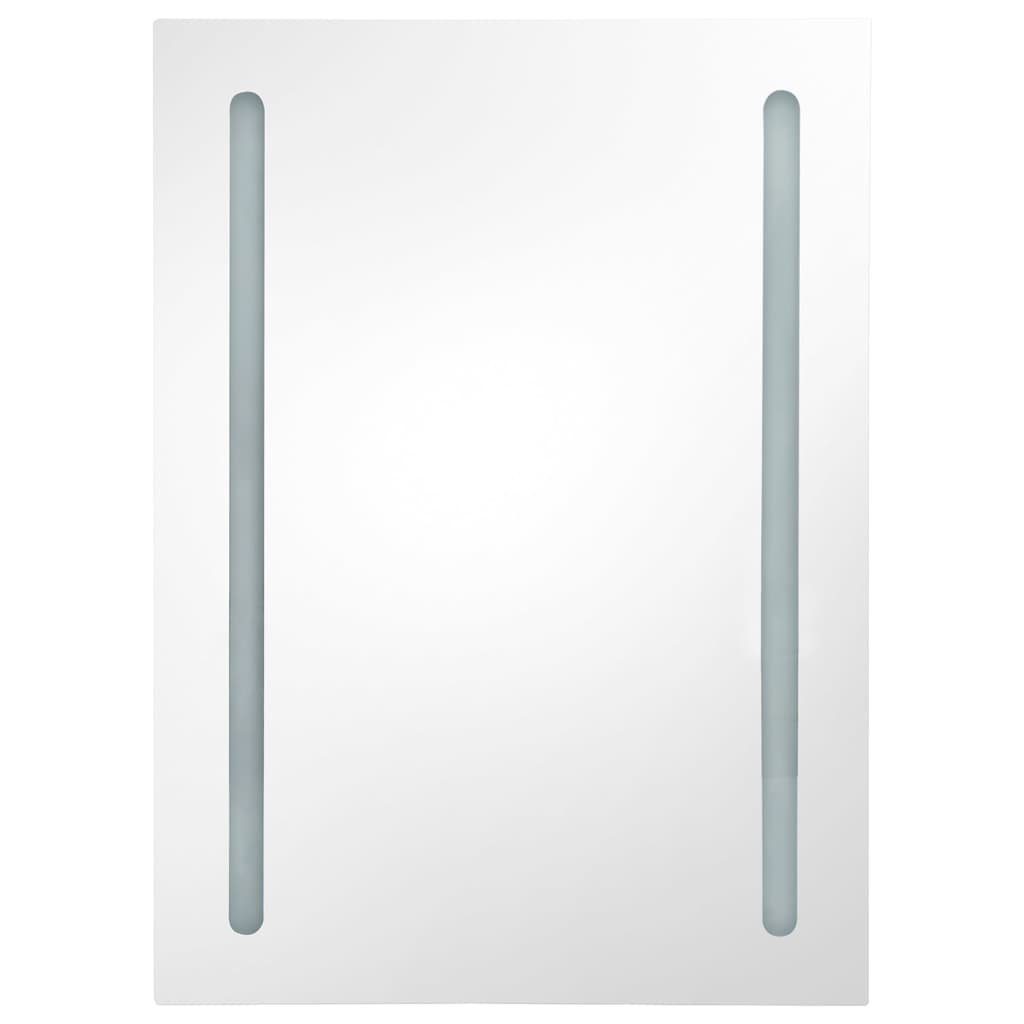 50x13x70 vidaXL Badezimmerspiegelschrank Grau LED-Bad-Spiegelschrank (1-St) cm