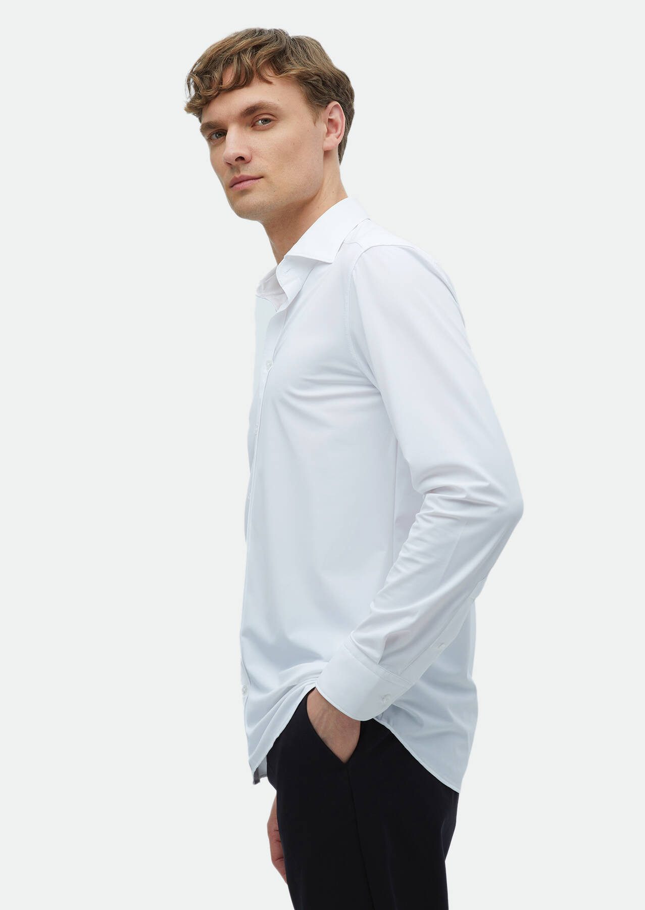 RAMSEY T-Shirt Schlichtes, gewebtes, klassisches Hemd mit normaler Passform