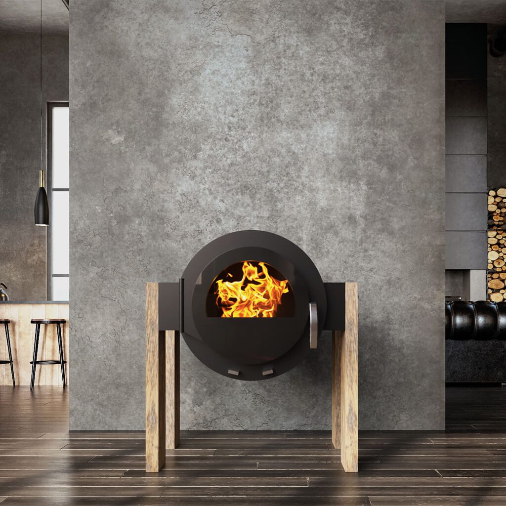 Kanuk Kaminofen Kaminofen Kanuk® STAND Wood Buche geölt, 8 kW
