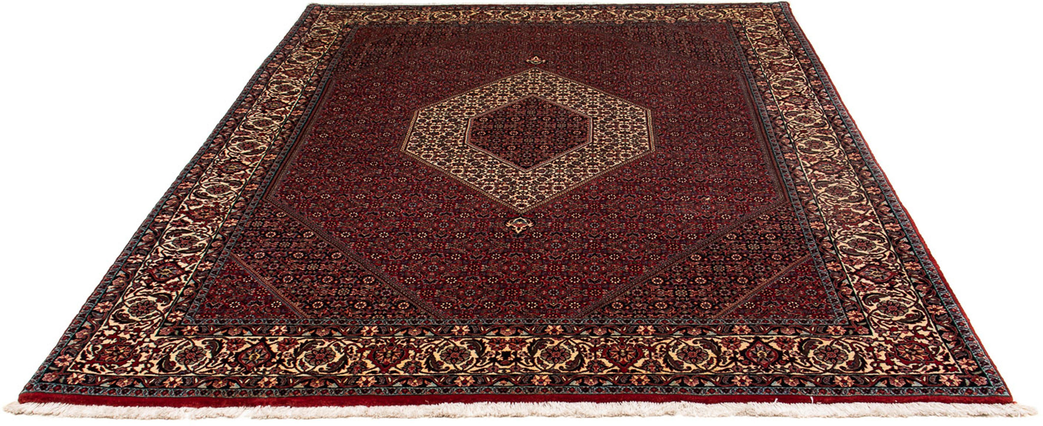 Orientteppich Perser - Bidjar - 257 x 204 cm - dunkelrot, morgenland, rechteckig, Höhe: 15 mm, Wohnzimmer, Handgeknüpft, Einzelstück mit Zertifikat