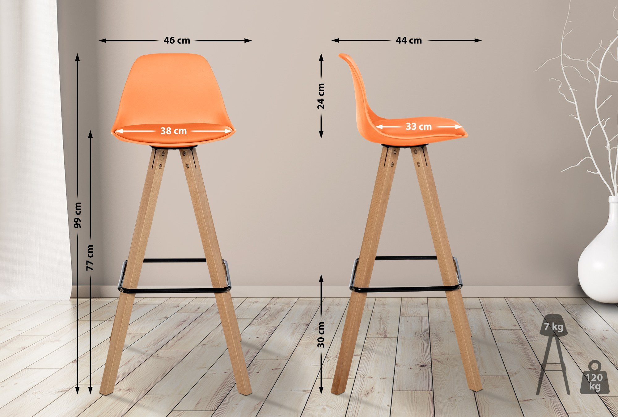 CLP Barhocker Corbin Square, Kunstleder-Bezug, Gestell günstig online kaufen