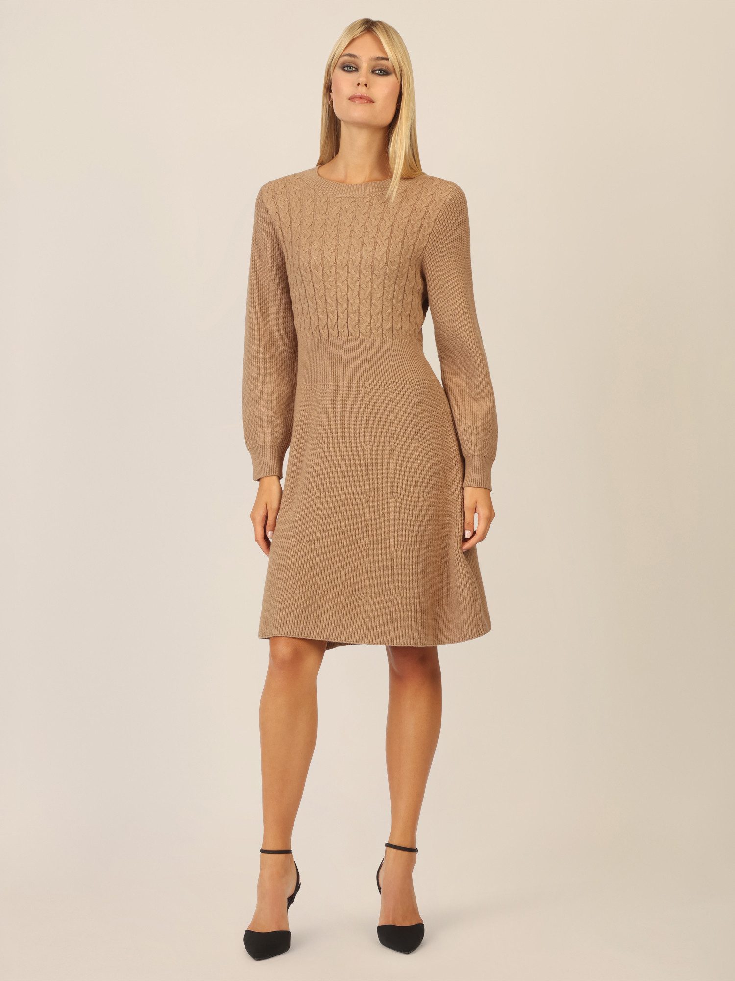 Apart Strickkleid mit Zopfmuster günstig online kaufen