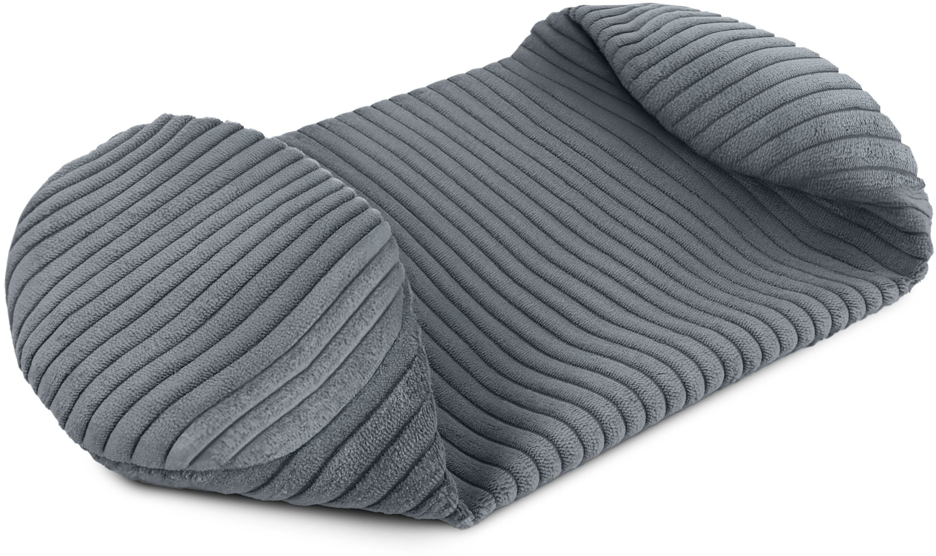 Amilian Nackenrollenbezug 15x40 cm - Ersatzbezug für Nackenrolle; Bettrolle; Kissenrolle, waschbarer Bezug mit verdecktem Zip für leichtes Abnehmen.