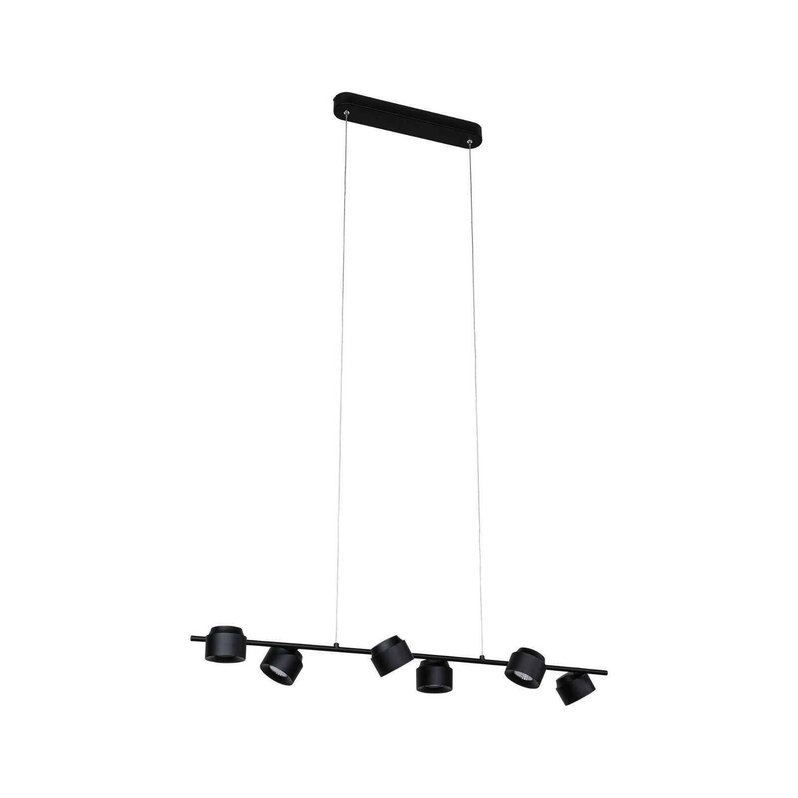 Paulmann LED Pendelleuchte Puric Pane Smart Home Zigbee 6x6W Schwarz/Grau 230V Kunststoff/Metall, LED fest integriert, Warmweiß