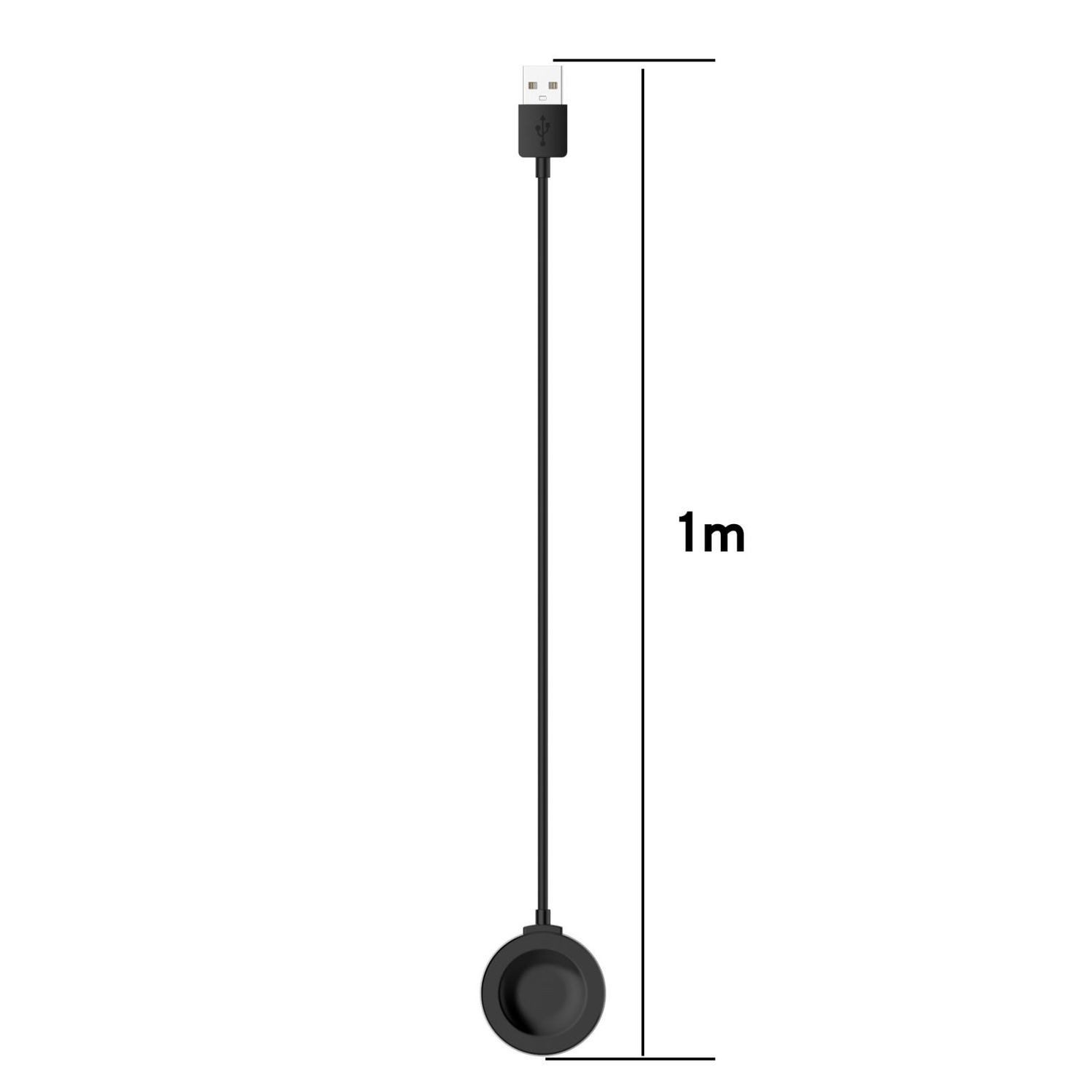 Wigento Für Huawei Watch D2 USB Integriertes Watch Ladekabel 1 Meter Schwarz Stromadapter
