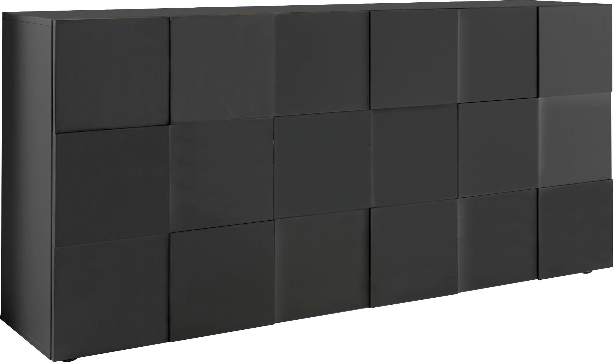 Home affaire Sideboard Dama Breite 181, Kommode 3 Türen, Anrichte, Front in 3D-Optik, viel Stauraum, verschiedene Farben