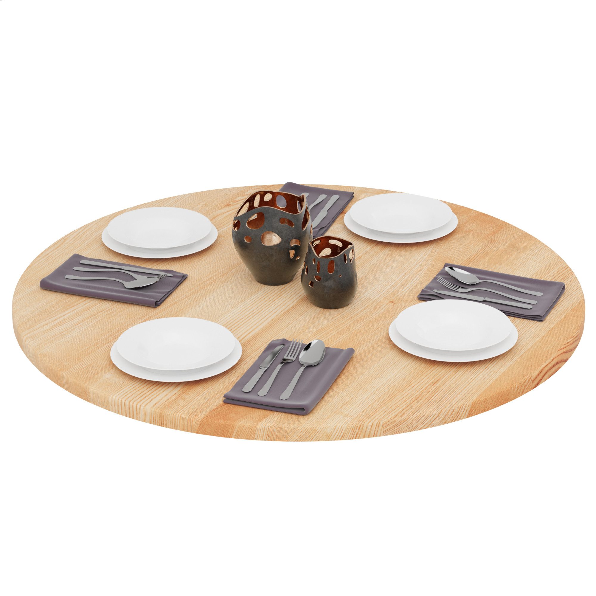 LAMO Manufaktur Esstischplatte LAMO Manufaktur Tischplatte rund 100 cm aus Naturholz für Esstisch (Bürotisch, Esstischtischplatte), Kaffeetisch, Kindertisch, Stärke: 28 mm Farbe: Natur