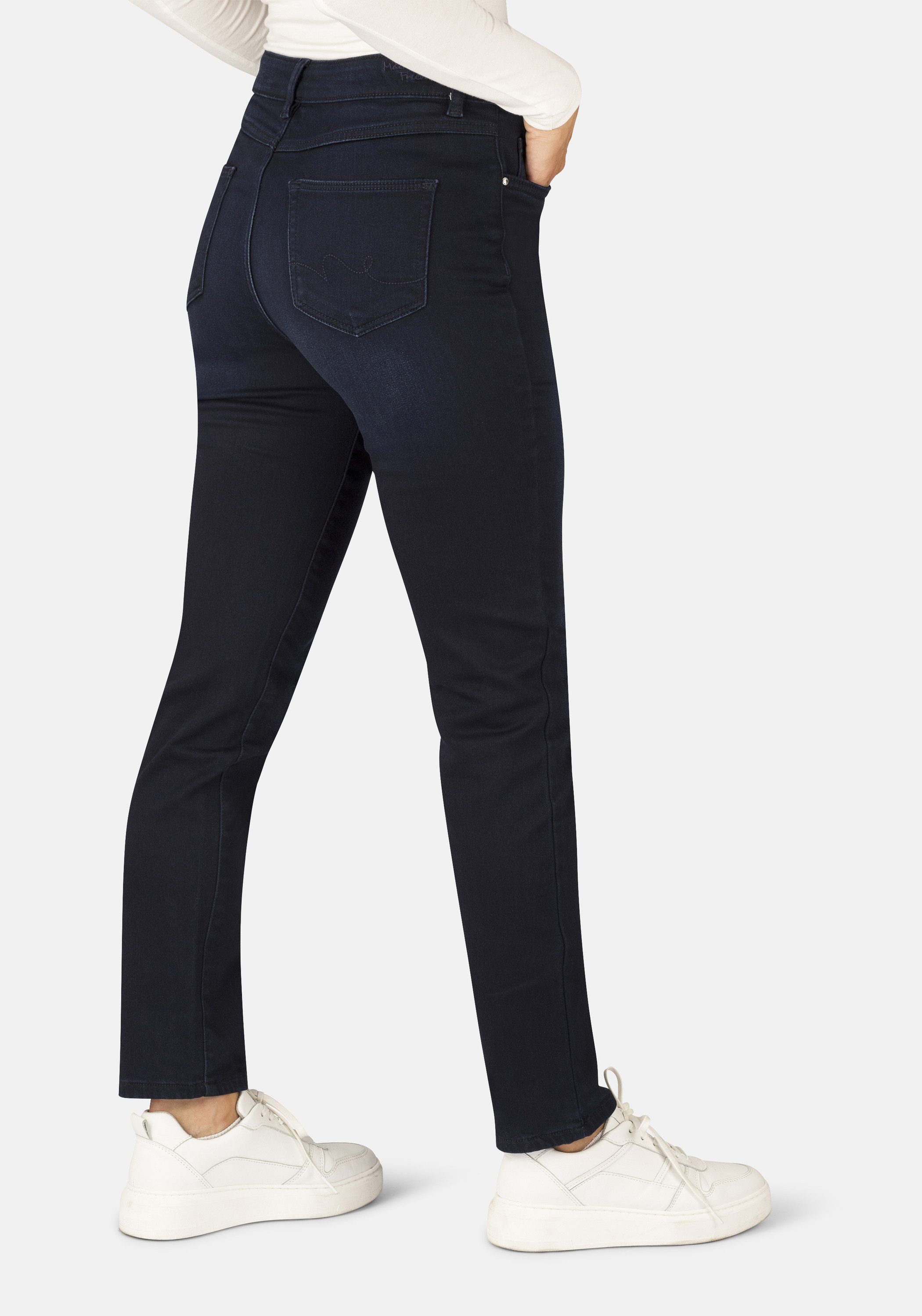 STOOKER WOMEN 5-Pocket-Jeans Zermatt Thermo Straight Fit Jeans Straight Fit Casual Clean Wash Denim Jeans für Damen