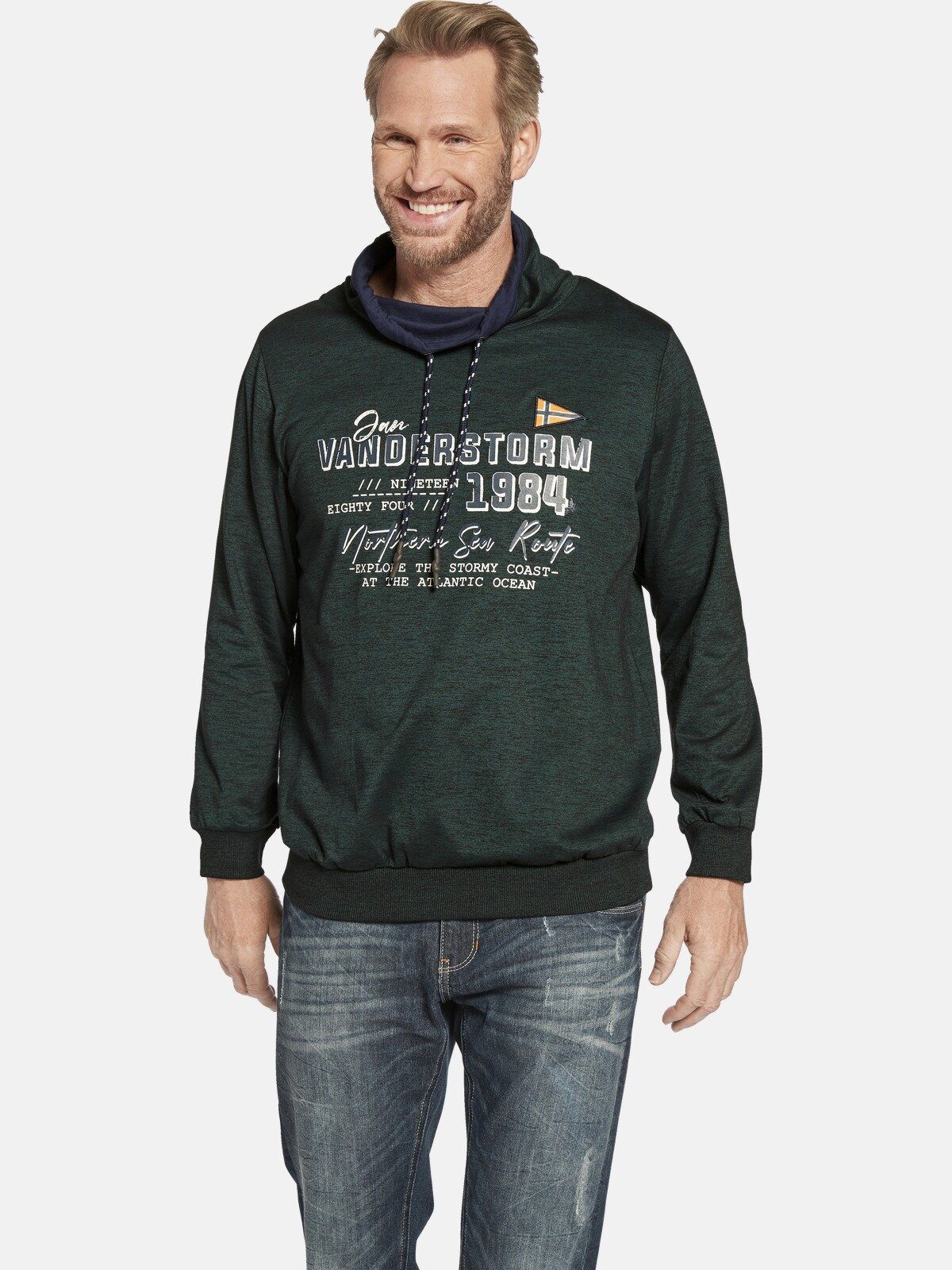 Jan Vanderstorm Sweatshirt SVERRE in melierter günstig online kaufen