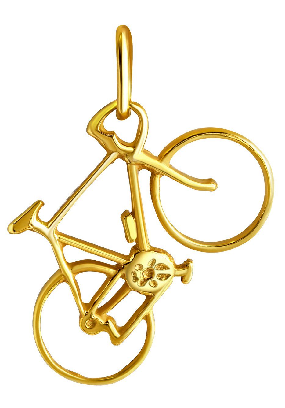 Firetti Kettenanhänger Schmuck Geschenk Gold 375 Halsschmuck Anhänger Halskette Fahrrad, zu Hoodie, Kleid, Shirt, Jeans, Sneaker! Anlass Geburtstag Weihnachten