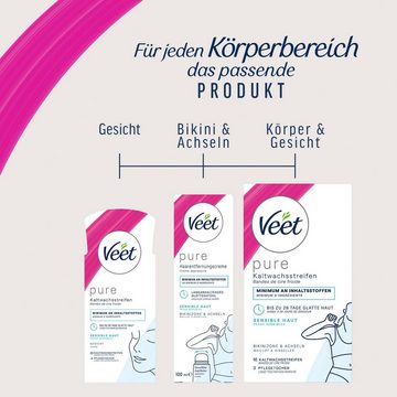 Veet Kaltwachsstreifen Easy-Gelwax, für Sensible Haut