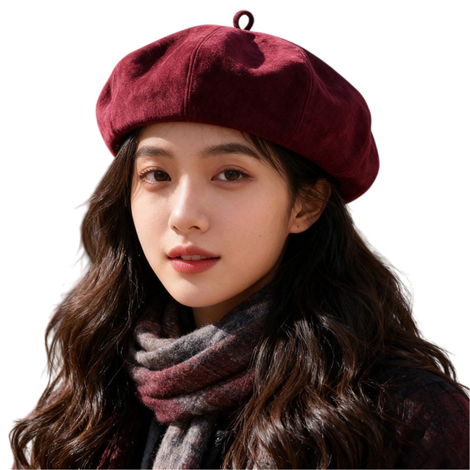 Refttenw Baskenmütze Damen Winter Warme Wollmütze Künstler Mütze Klassische günstig online kaufen