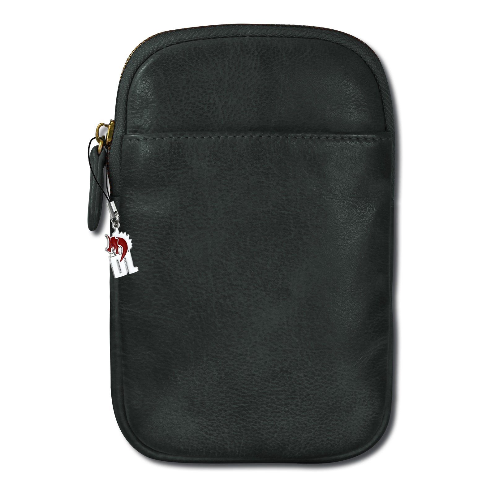 DrachenLeder aus (Handtasche), grau, grau Echtleder 13cm Tasche Damen Damen, in ca. Herren Tasche Breite Handtasche DrachenLeder Handtasche