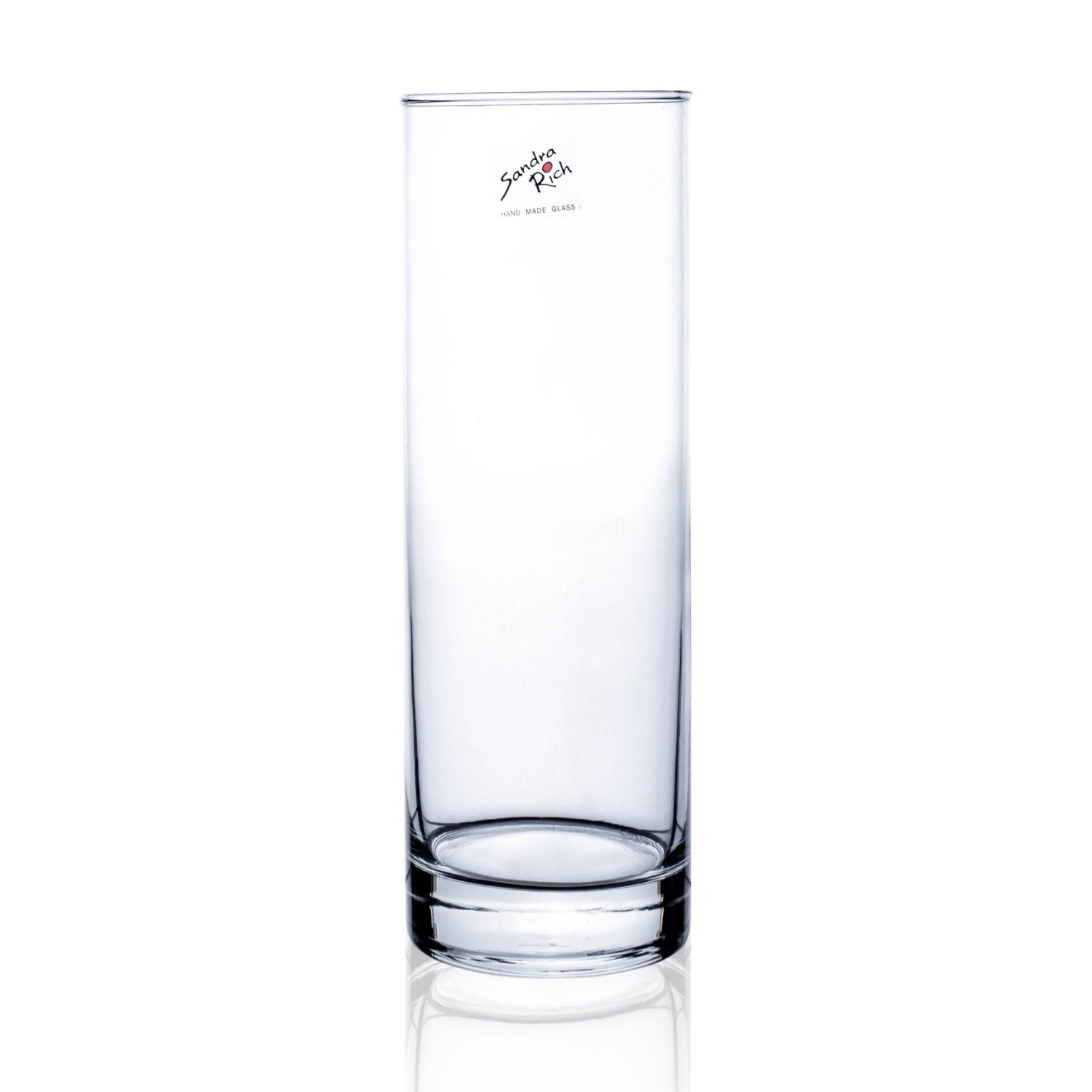 Sandra Rich Dekovase Glasvase "Cyli HC" Ø 6cm x 20cm, Zynlindrische Vase Blumenvase Glas