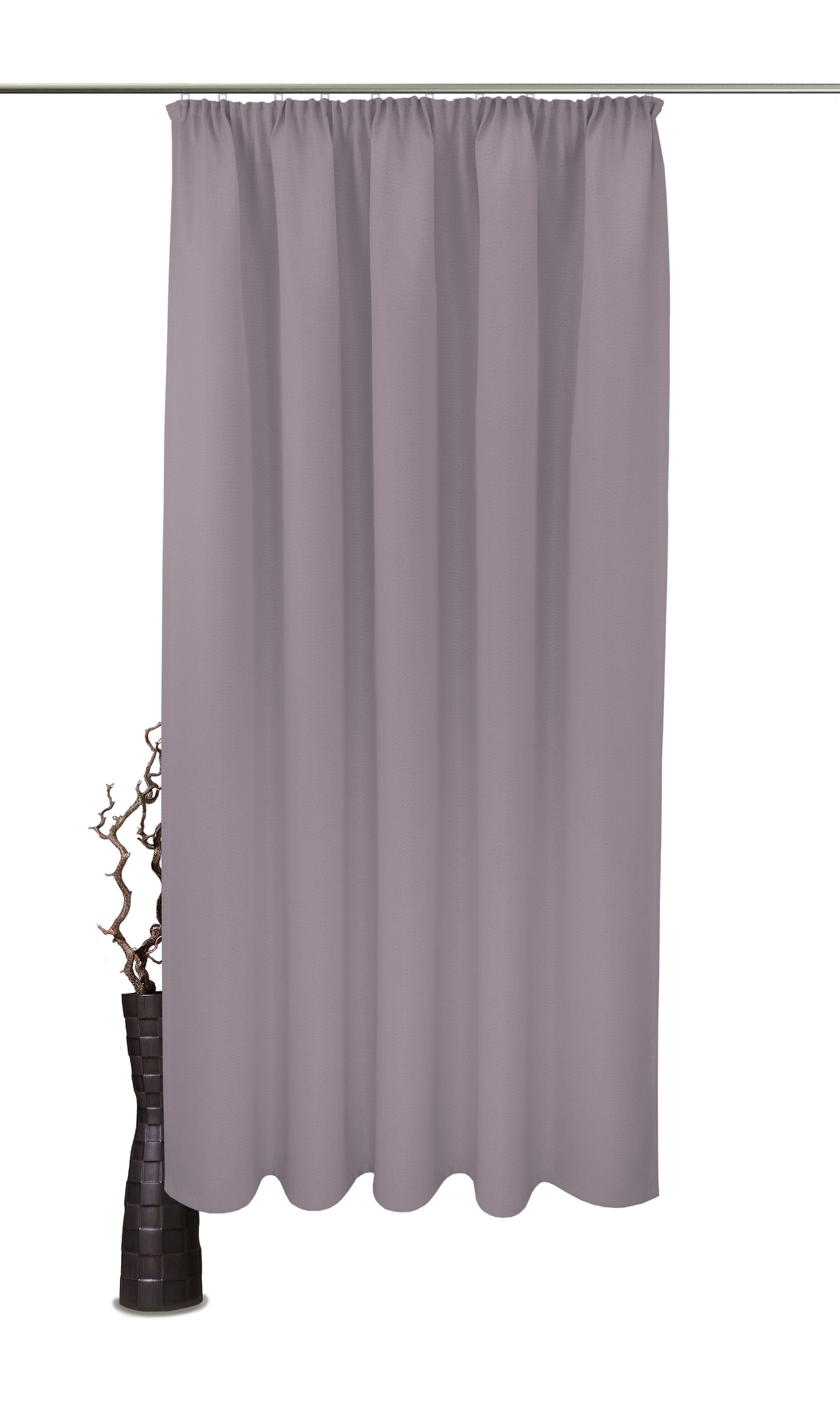 Vorhang Sandro, VHG, Kräuselband (1 St), abdunkelnd, Polyester, Verdunkler,  einfarbig, Breite 140 cm