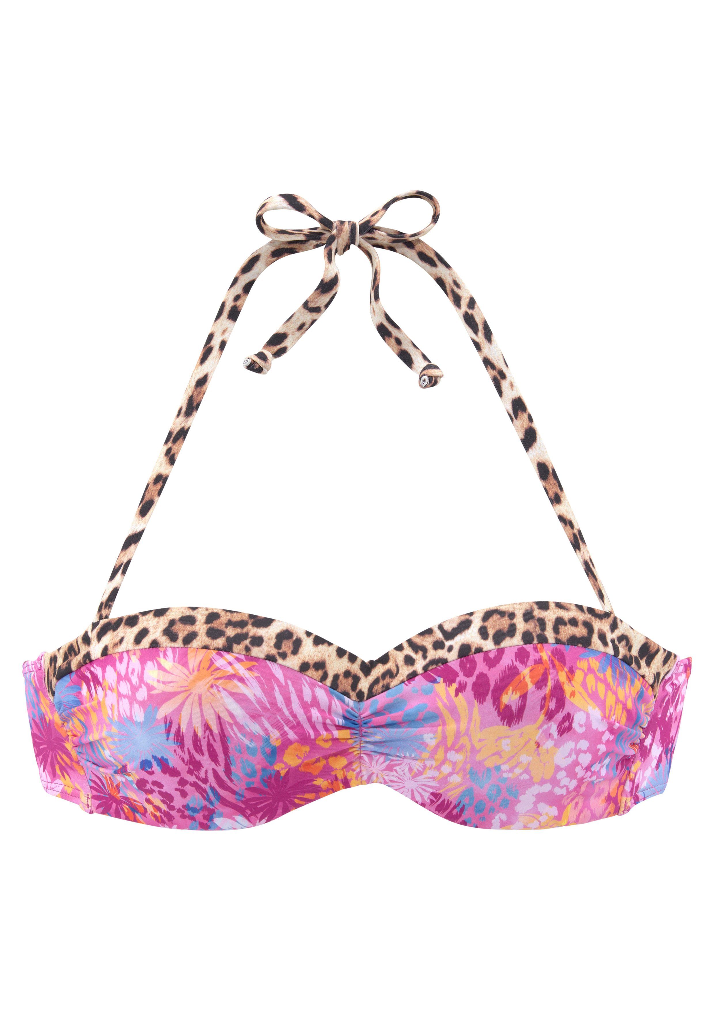 Buffalo Bügel-Bandeau-Bikini-Top Haruna, mit modischem Muster-Mix günstig online kaufen