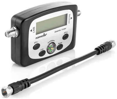 Poppstar SAT-Antenne (Digital Satfinder (Sat Finder Messgerät, 19,5 cm Kabel, Anleitung)