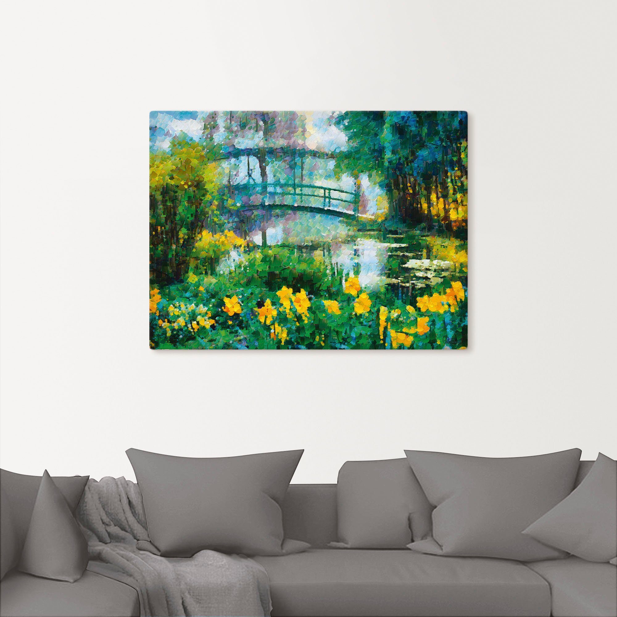 Brücke in See, Leinwandbild, über Seebilder oder den als Poster (1 Alubild, Größen Artland Wandbild Wandaufkleber versch. St),
