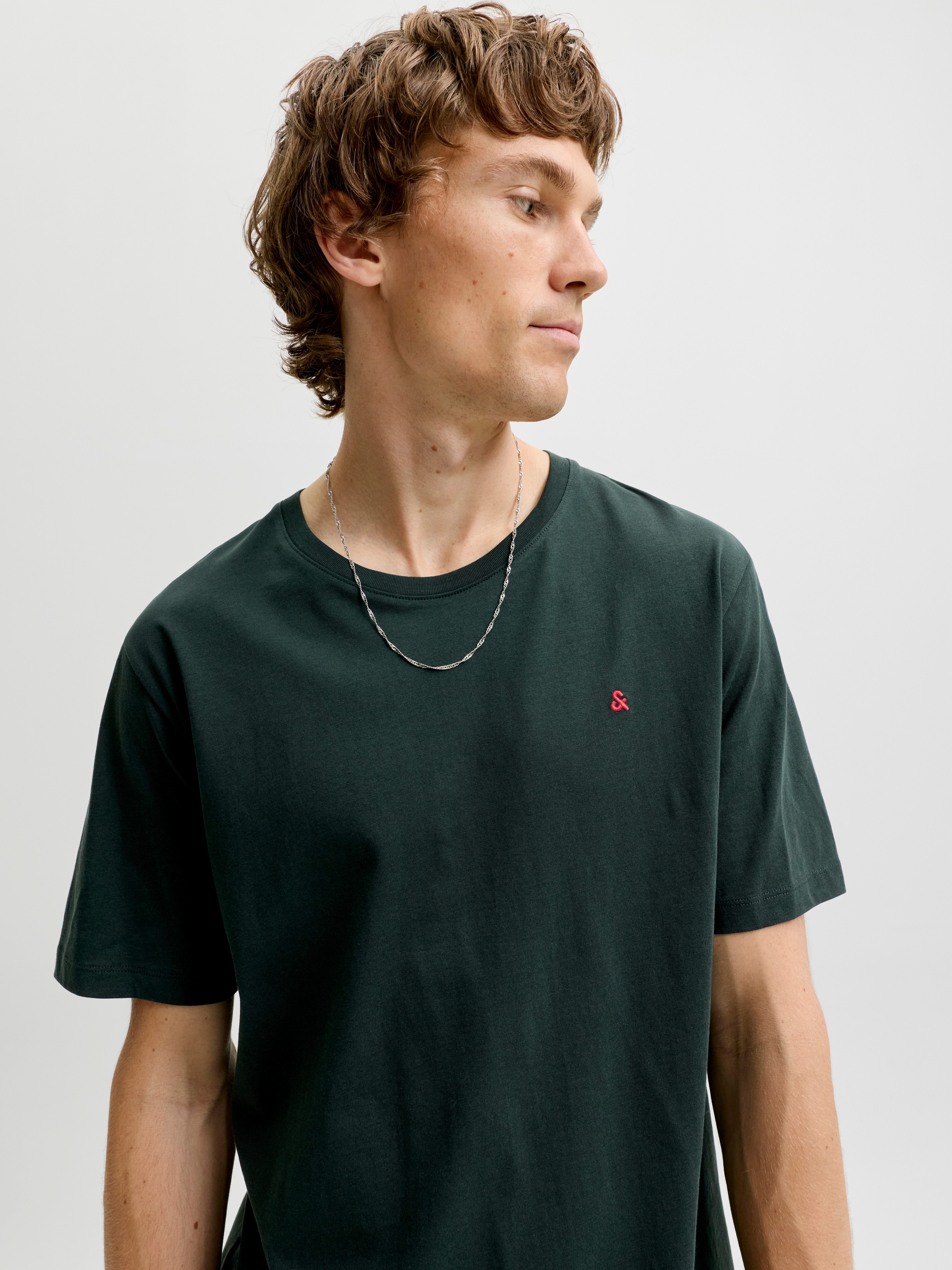 Jack & Jones Rundhalsshirt JJEPAULOS TEE SS CREW NECK NOOS Baumwollmischung, regular fit