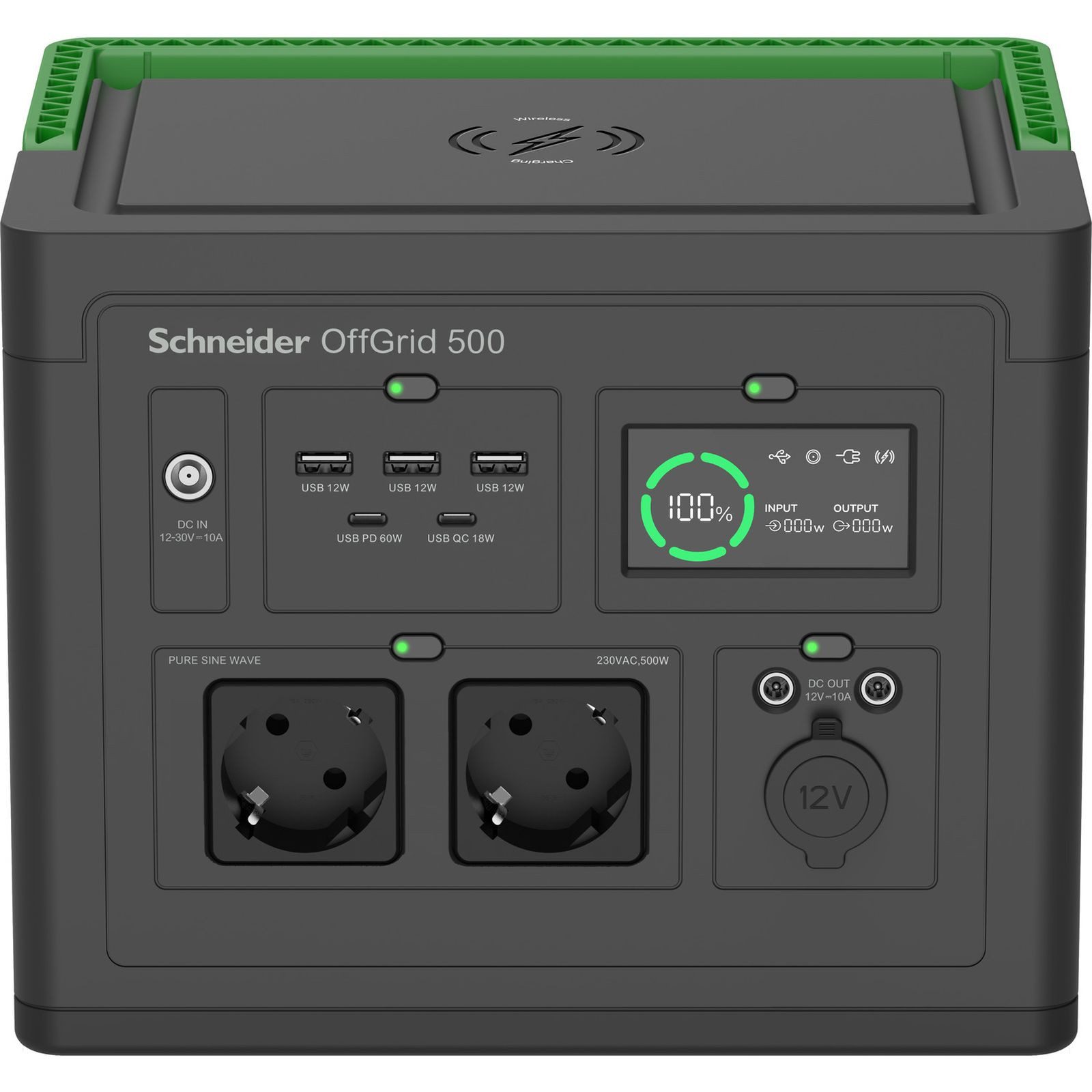 APC USV-Anlage Schneider OffGrid 500 - Tragbares kraftwerk - LCD, Lithium-Ionen, 2 CE