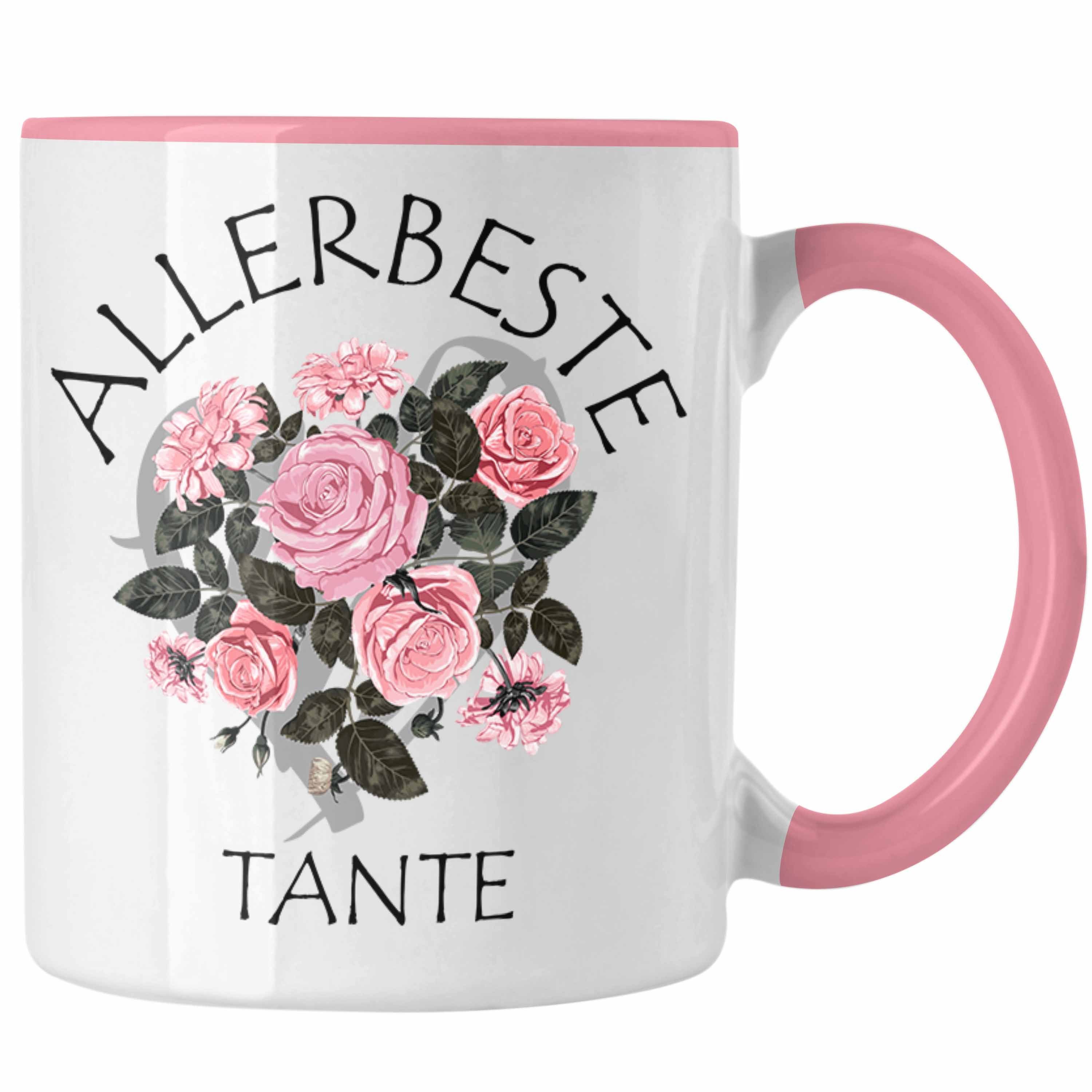 Trendation Tasse Trendation - Beste Tante Tasse Geschenk Kaffeetasse für Beste Tante der Welt Geschenkidee Geburtstag Rosa