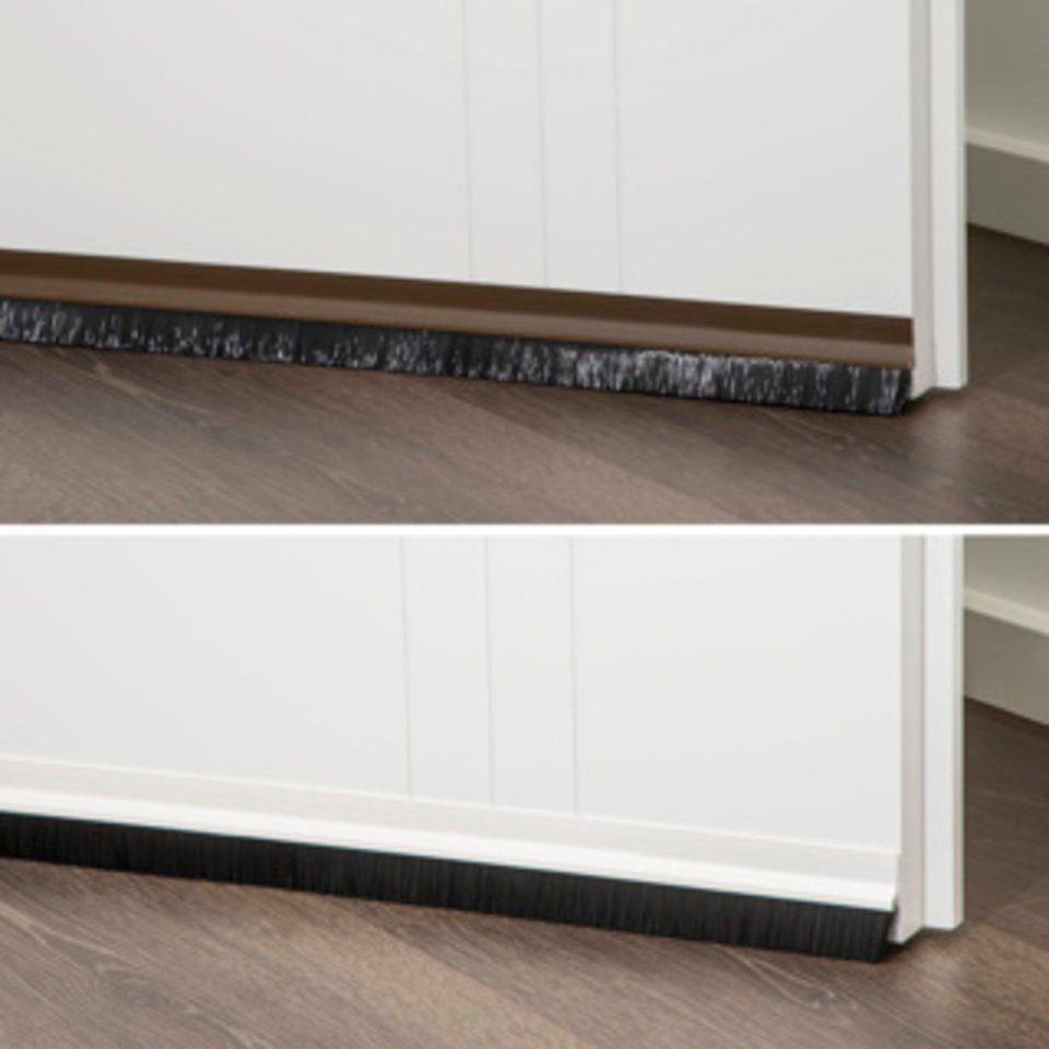 Haushalt International Türdichtband Türleiste aus PVC mit Bürste, 2fach sortiert Maße: ca. 100 cm x 4,5cm, (1-St)